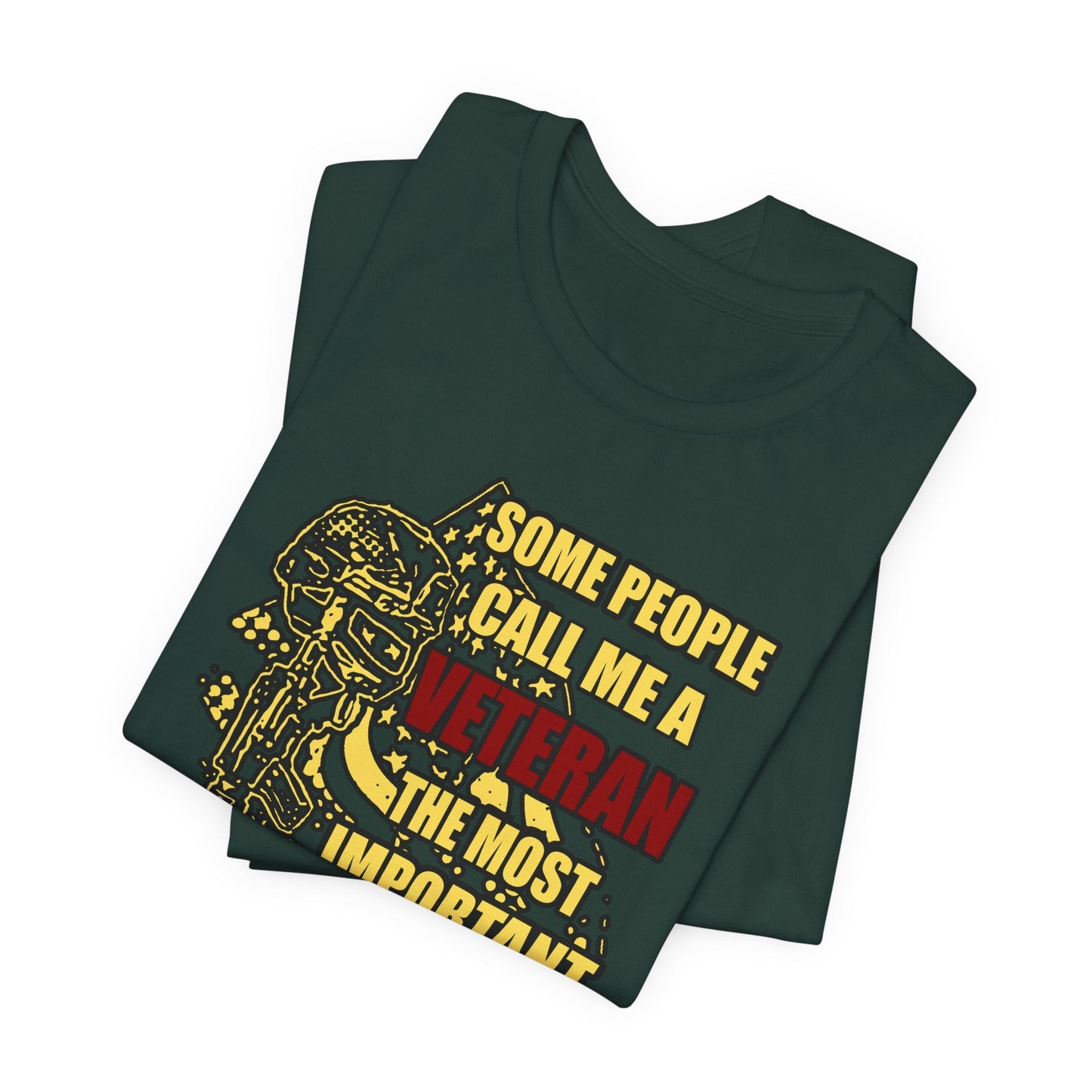 Army Veteran Patriotic Graphic Design Unisex Cotton T-Shirt v58