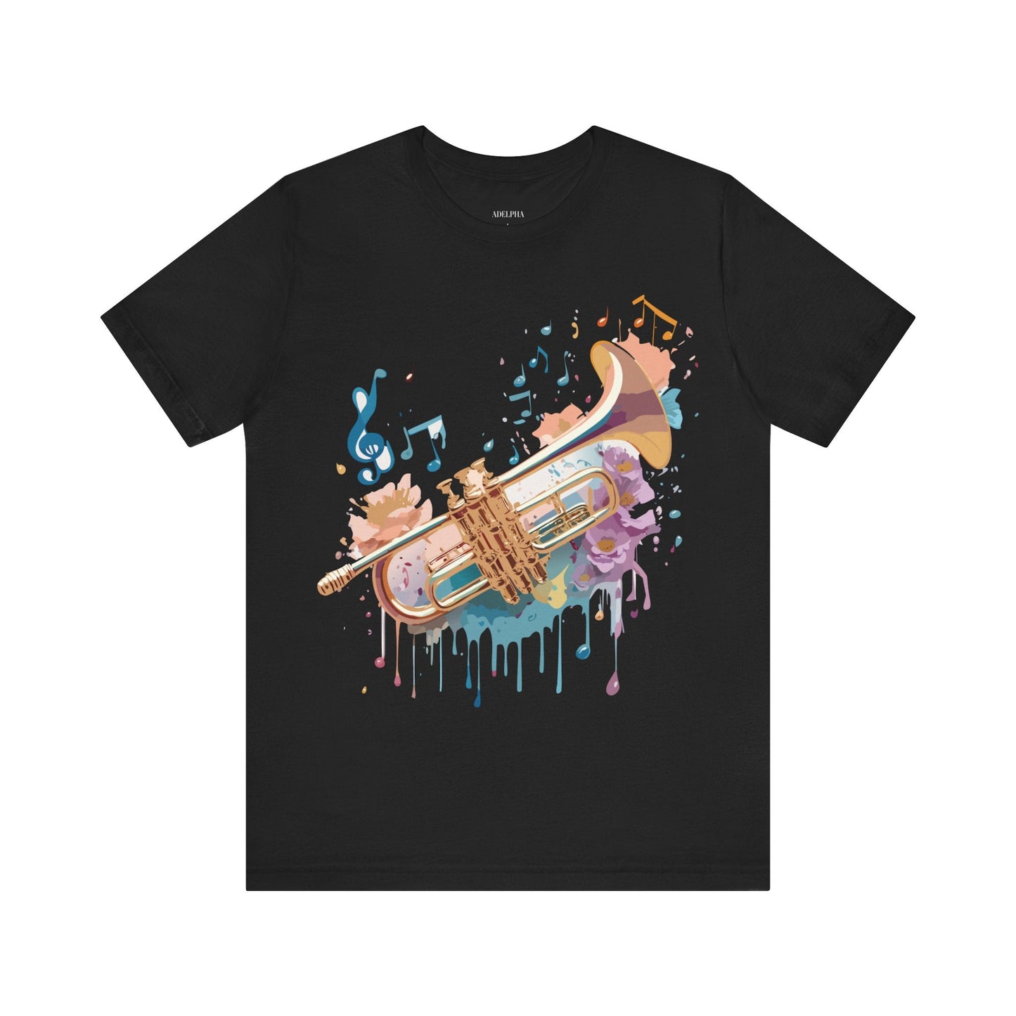 Music Graphic Unisex 100 Cotton Vintage Art with Musical Elements Tee 132