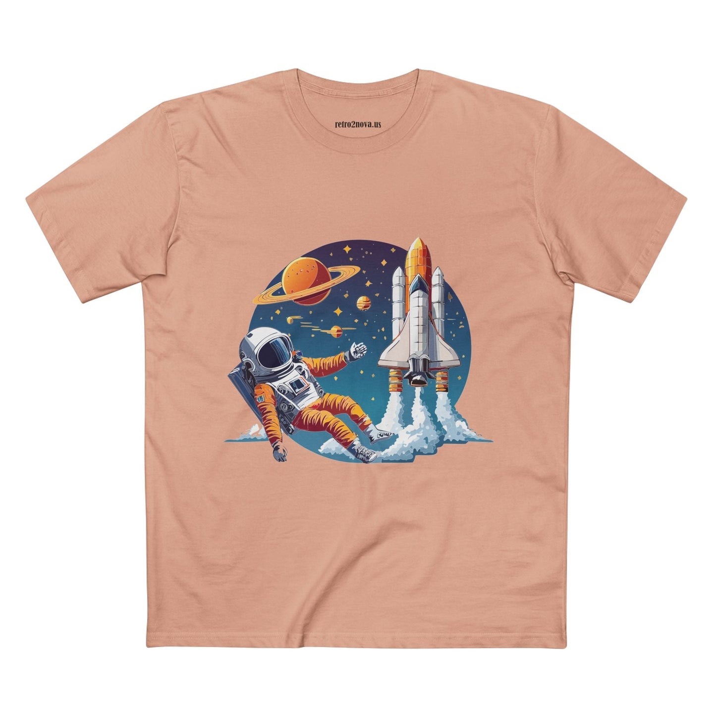 Cosmos Astronaut Shirt CS 24 Unisex Premium Cotton Tee With Original Art Design Retro2Nova