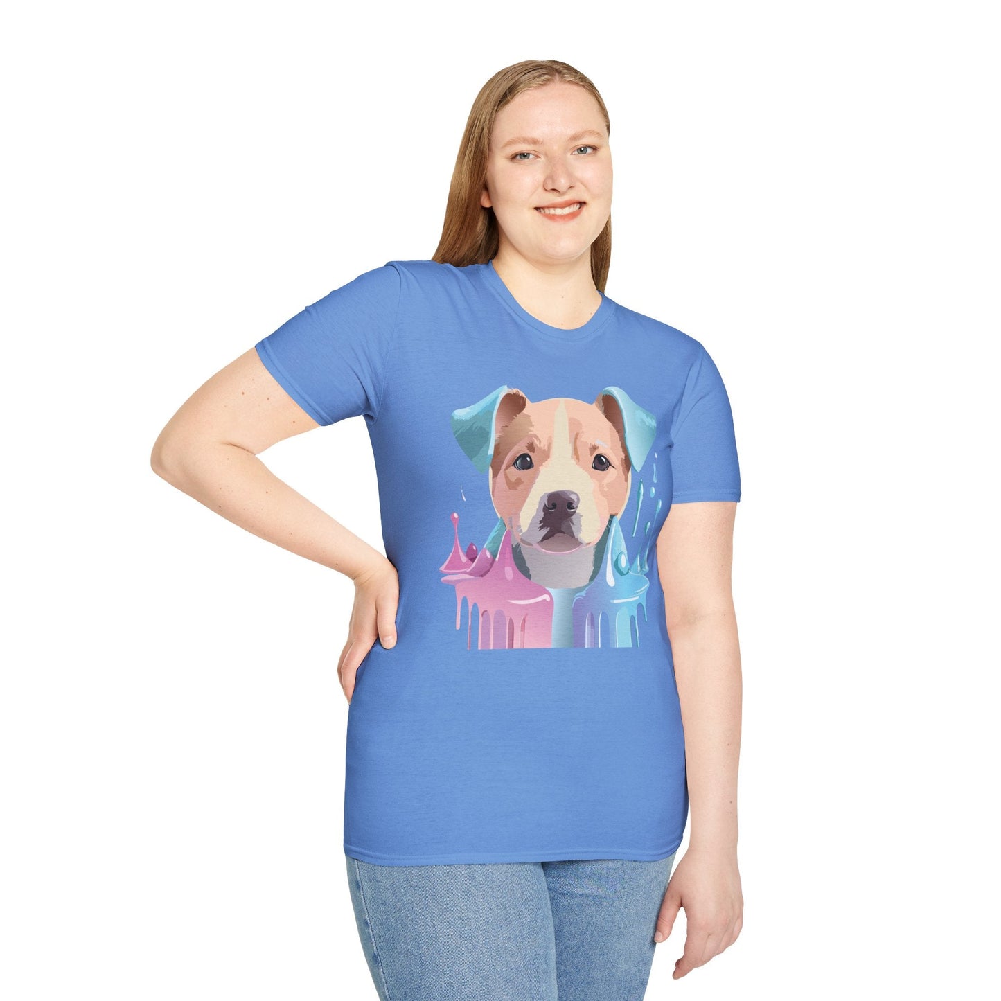 Dog Shirt Unisex Animal Tee Softstyle Gildan 64000 Cotton Tee