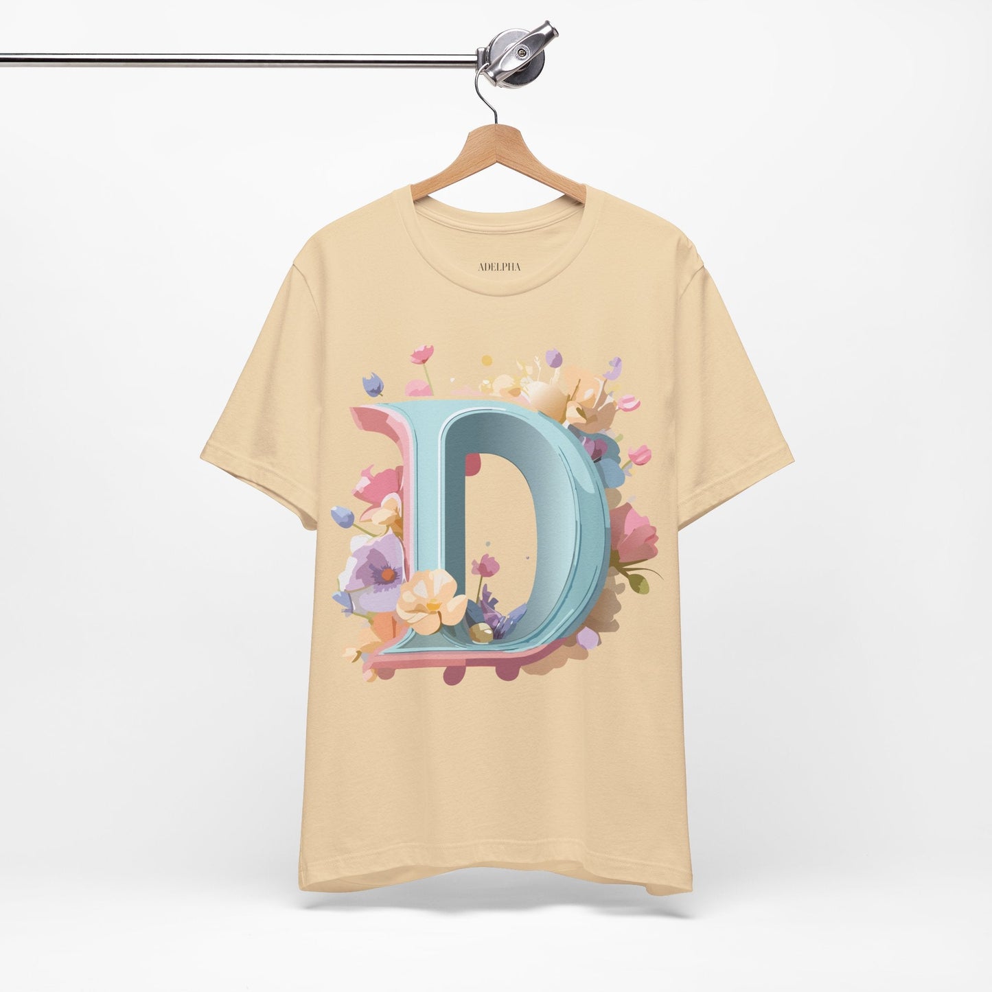 Letter D Graphic T Shirt Unisex Short Sleeve Art Design Tee By Adelpha Vintage Inspired Artwork