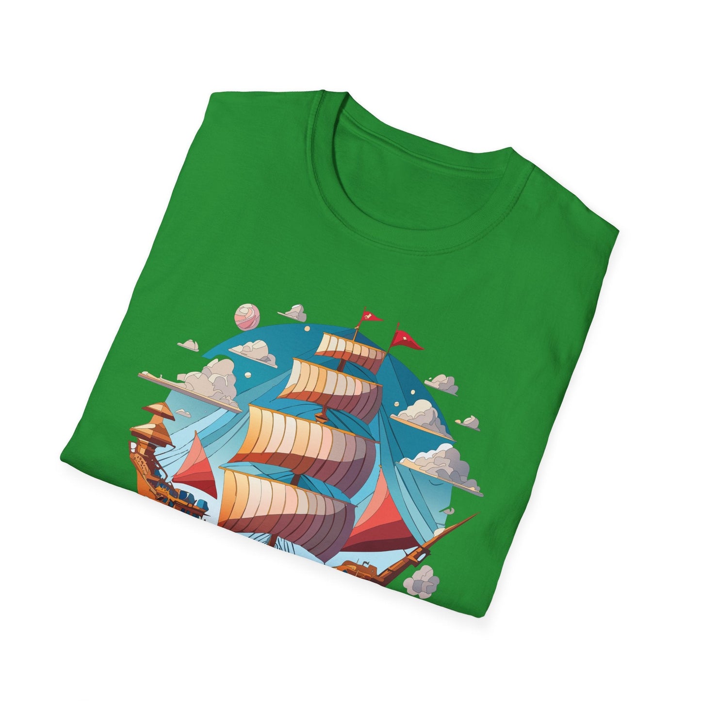 Ship T Shirts Frigate T Shirts Vessel Tee Shirt Unisex Softstyle Cotton Tee Gildan Softstyle 64000
