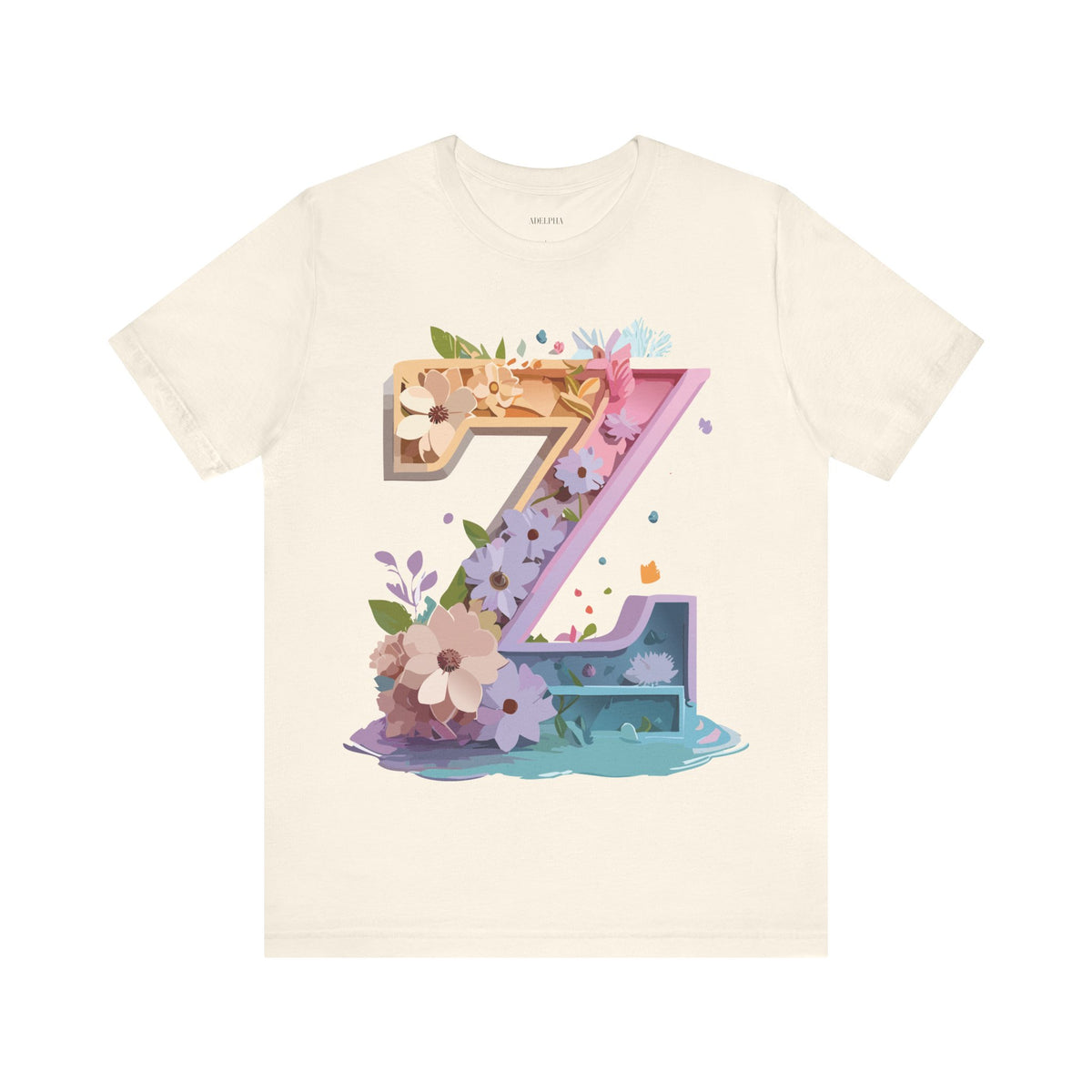 Letter Z Graphic Unisex Cotton Bella+Canvas Tee with Art Letter Design