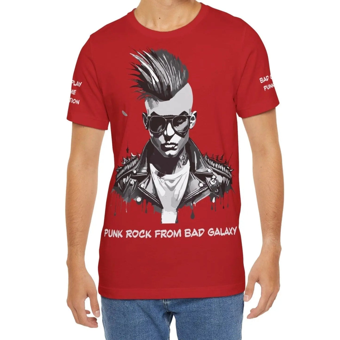 Punk Rock Tee Shirt From Bad Galaxy Made To Order 100 Percent Cotton USA Eco Friendly Inks
