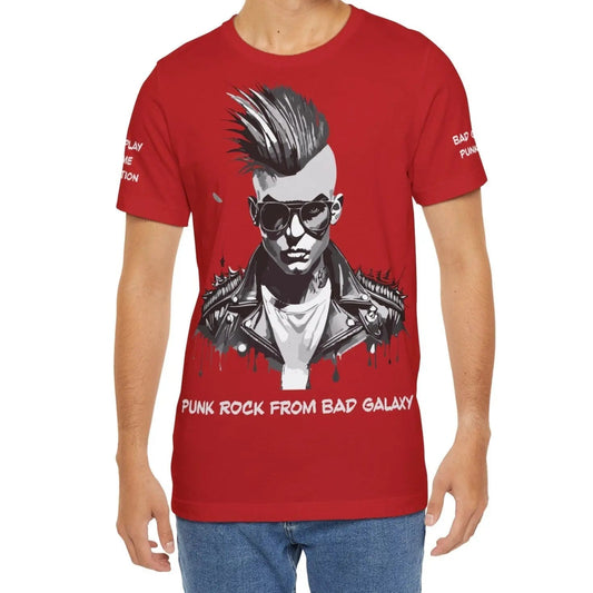 Punk Rock Tee Shirt From Bad Galaxy Made To Order 100 Percent Cotton USA Eco Friendly Inks