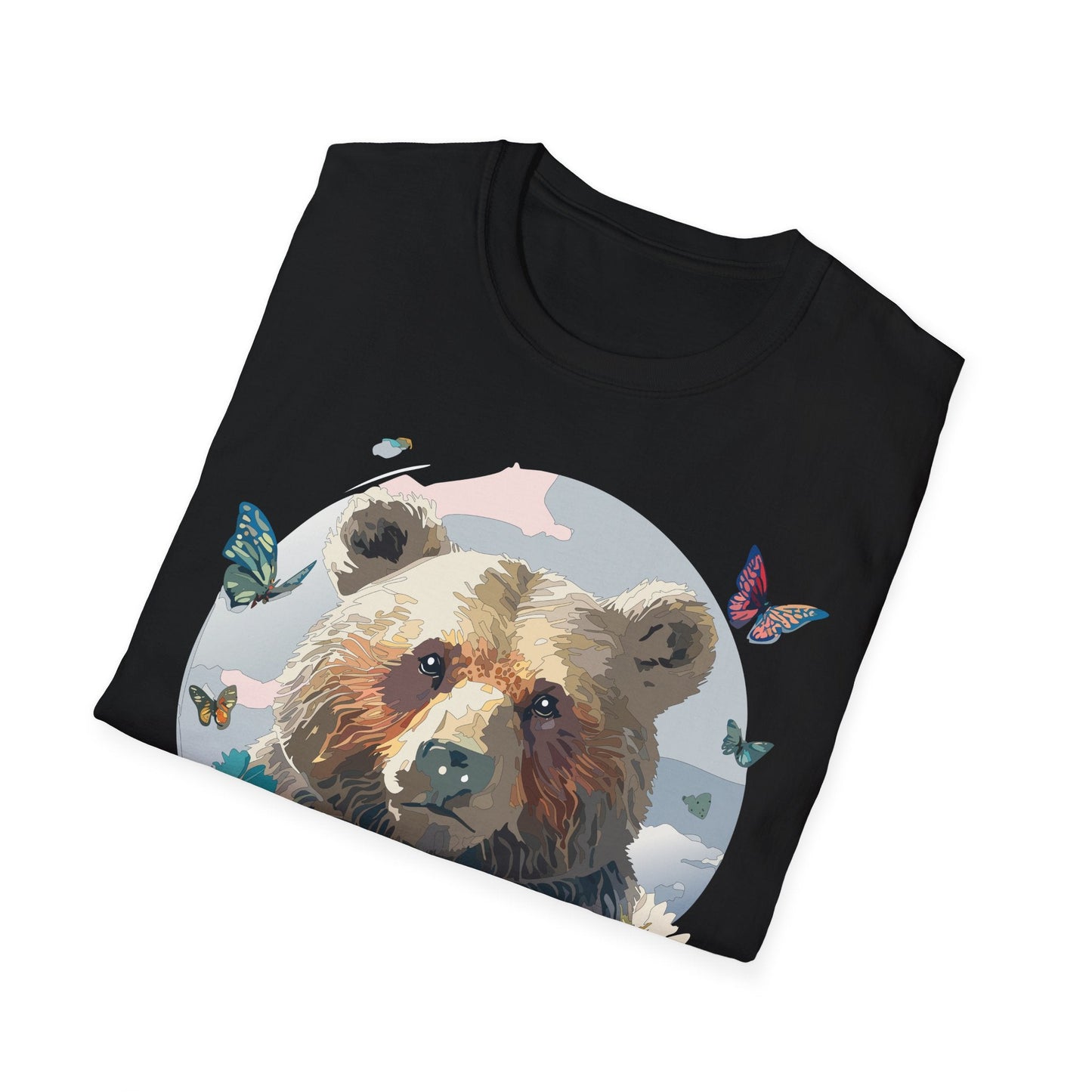 Bear T Shirt Unisex Gildan Softstyle Cotton Tee With Teddy Bear Design Lightweight Comfort