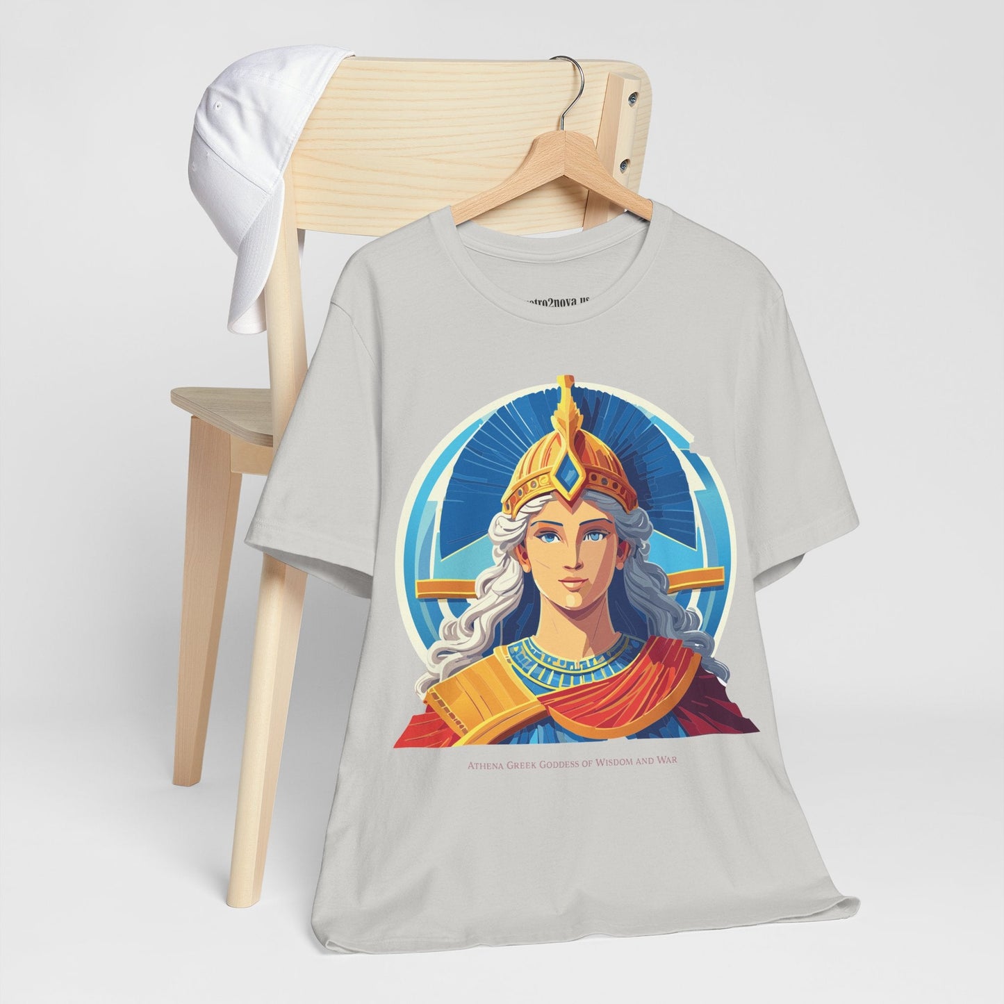 Athena Goddess Graphic Cotton T Shirt Unisex Tee by Retro2Nova Original Art Vintage Inspired
