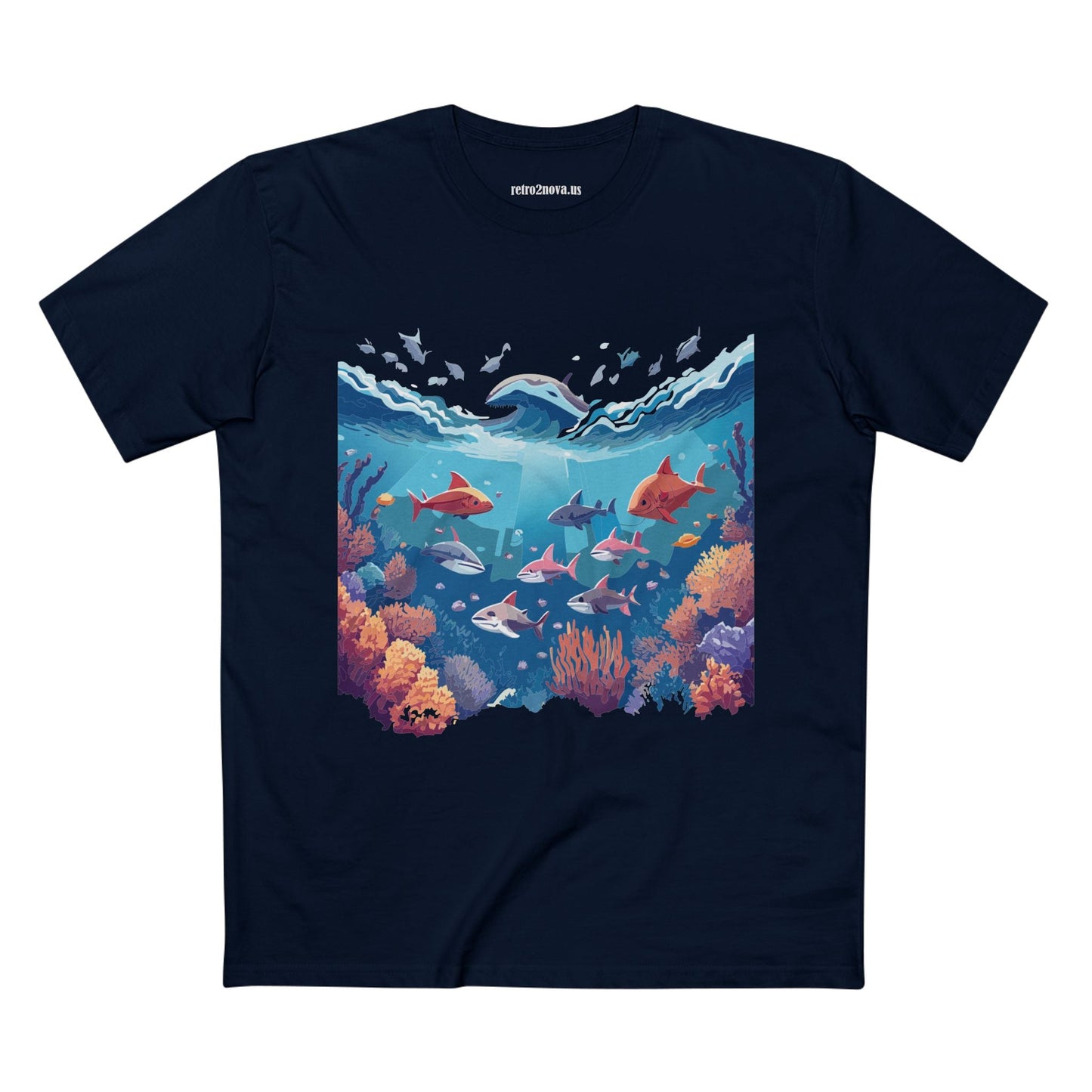 Ocean Shirt Ocean Pacific OP2 Unisex Premium Cotton Art Tee With Original Design Retro2Nova