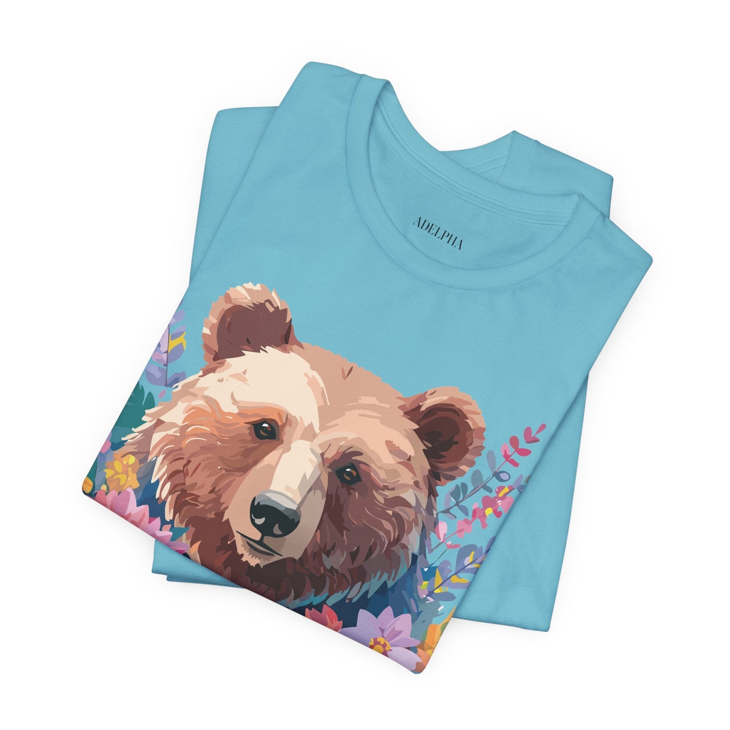 Adelpha Bear Graphic Tee Unisex Short Sleeve Vintage Inspired Art Shirt