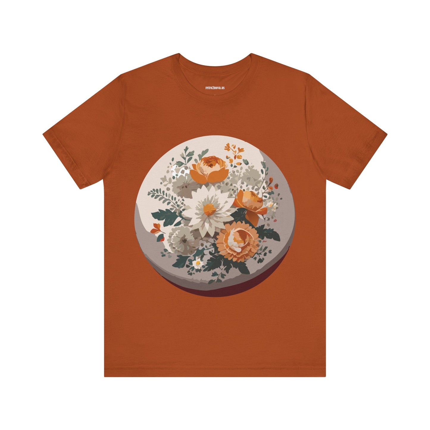Floral Shirt Unisex Floral Print Jersey Tee Lightweight Breathable From Flowers Collection