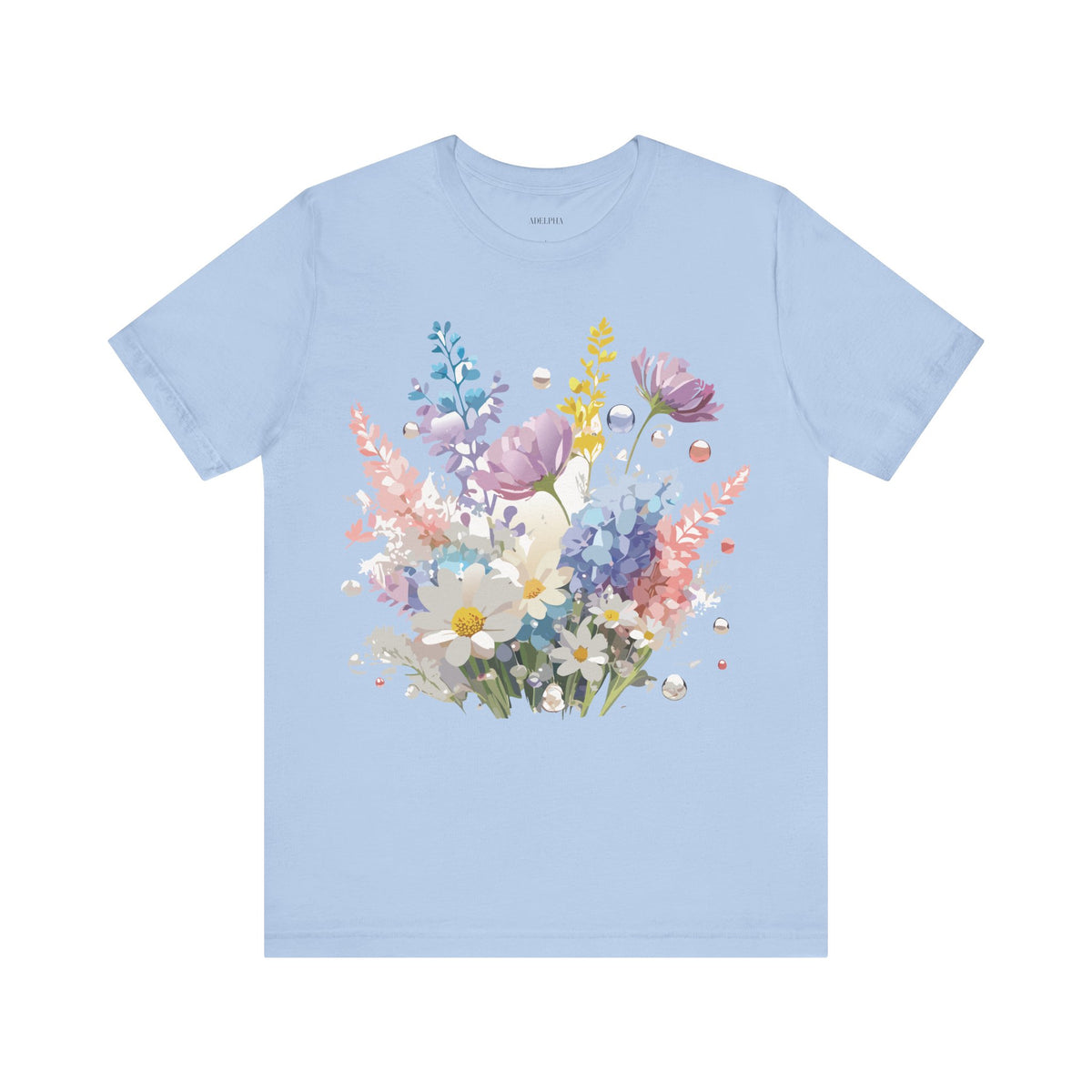 Floral Graphic Tee Shirt - Bella+Canvas Unisex 100 Cotton 6