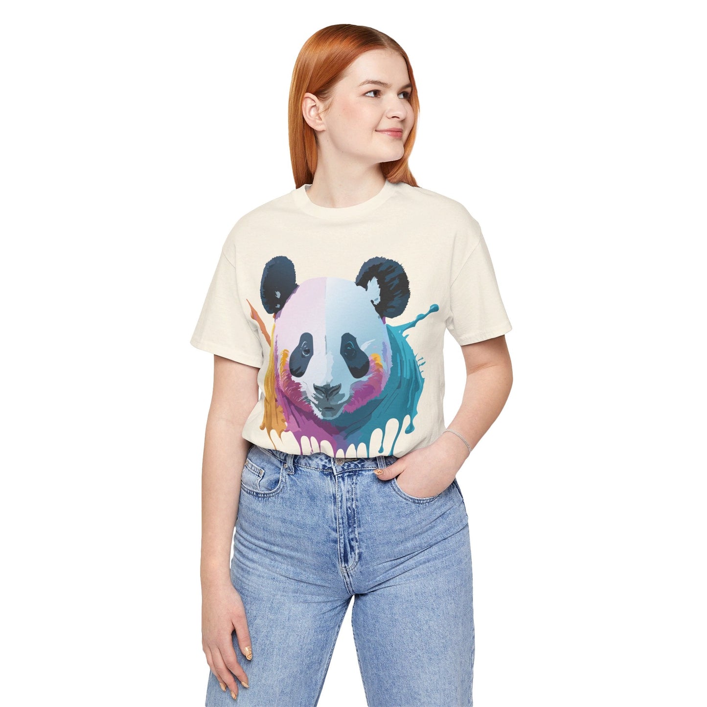 Panda Shirt Unisex Graphic Tee Vintage Inspired Artwork By Adelpha Jersey Short Sleeve