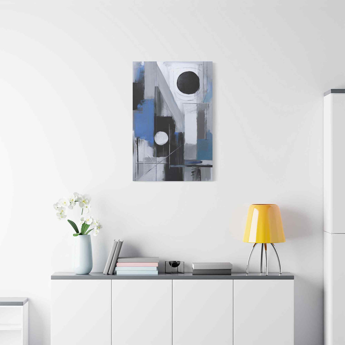 Blue Abstract Painting Print Canvas 20x24,20x30,24x30, 24x32,24x36,30x40, 32x48,36x48,40x60 Pine-Wood Inner Frame ABS-27