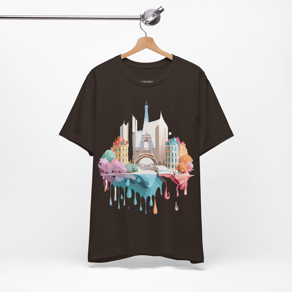 Paris Travel Tourist Graphic Design Unisex Bella+Canvas Cotton T-Shirt e323