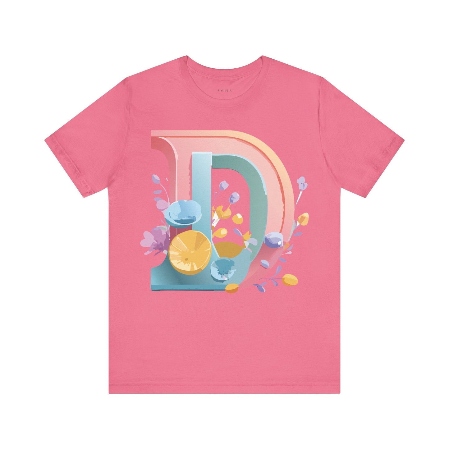 Adelpha Letter D Shirt Unisex Graphic Tee Short Sleeve Vintage Inspired Art Design
