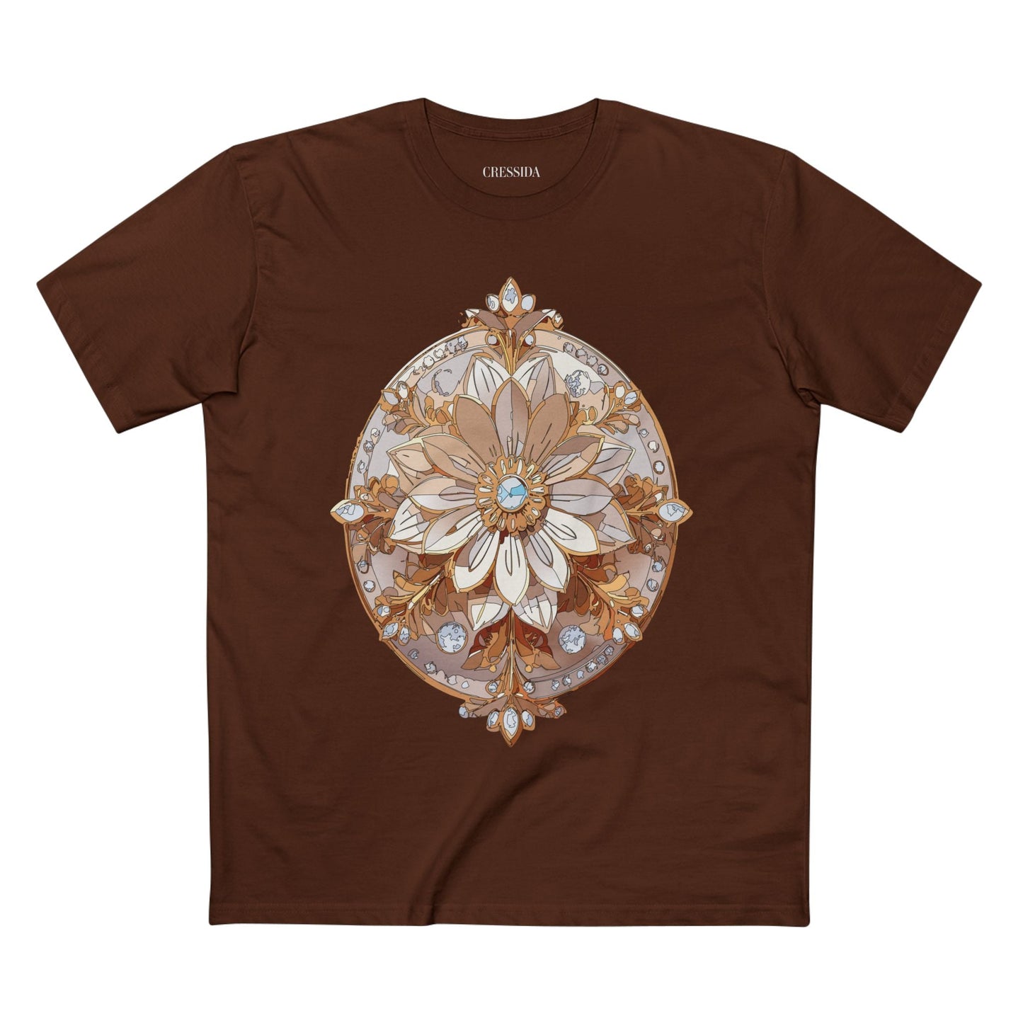 Floral Graphic T-Shirt Unisex 100 Cotton Art Design with Antique Flowers Tee 12