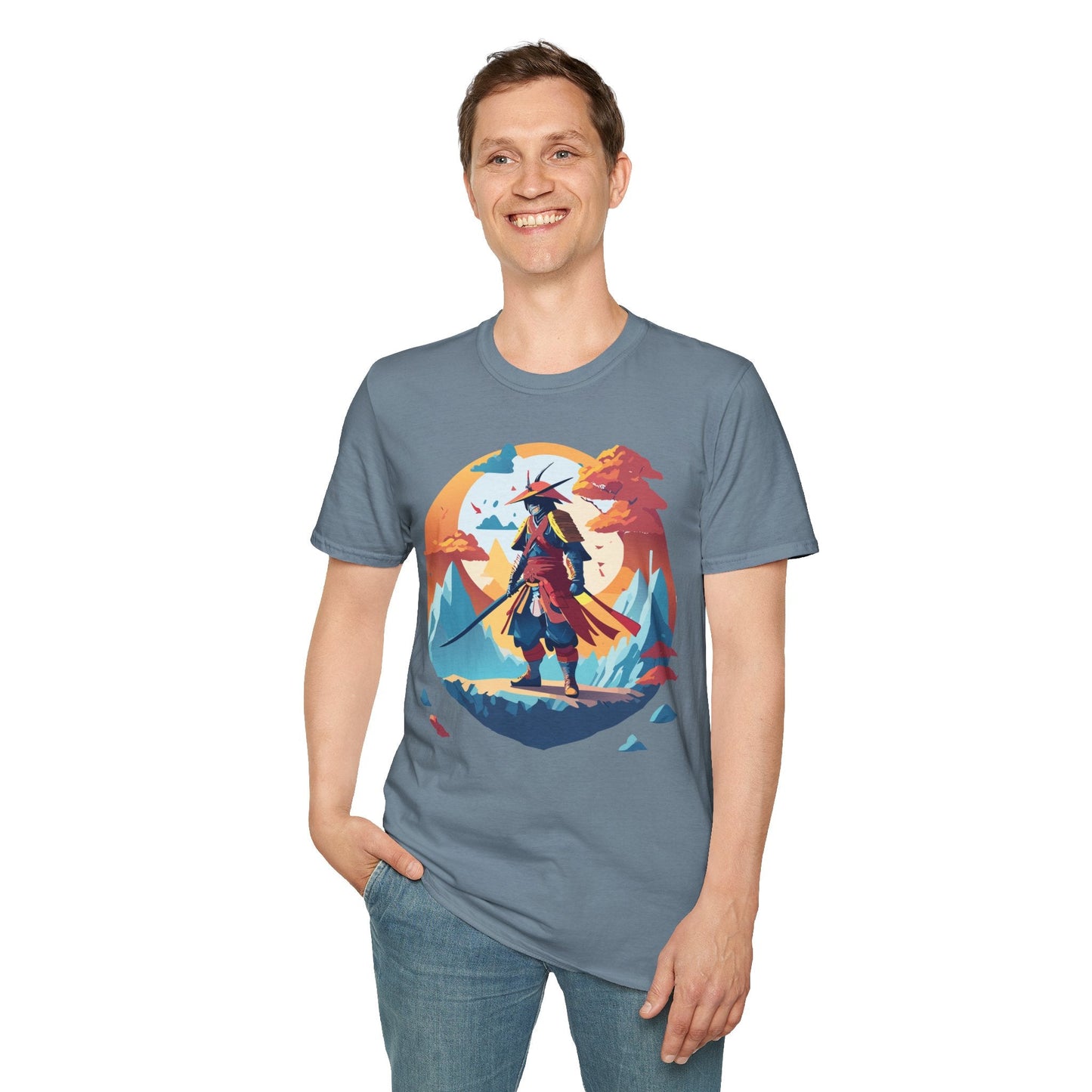 Samurai Shirt Unisex Tee Gildan Softstyle 64000 100 Percent Ring Spun Cotton Lightweight