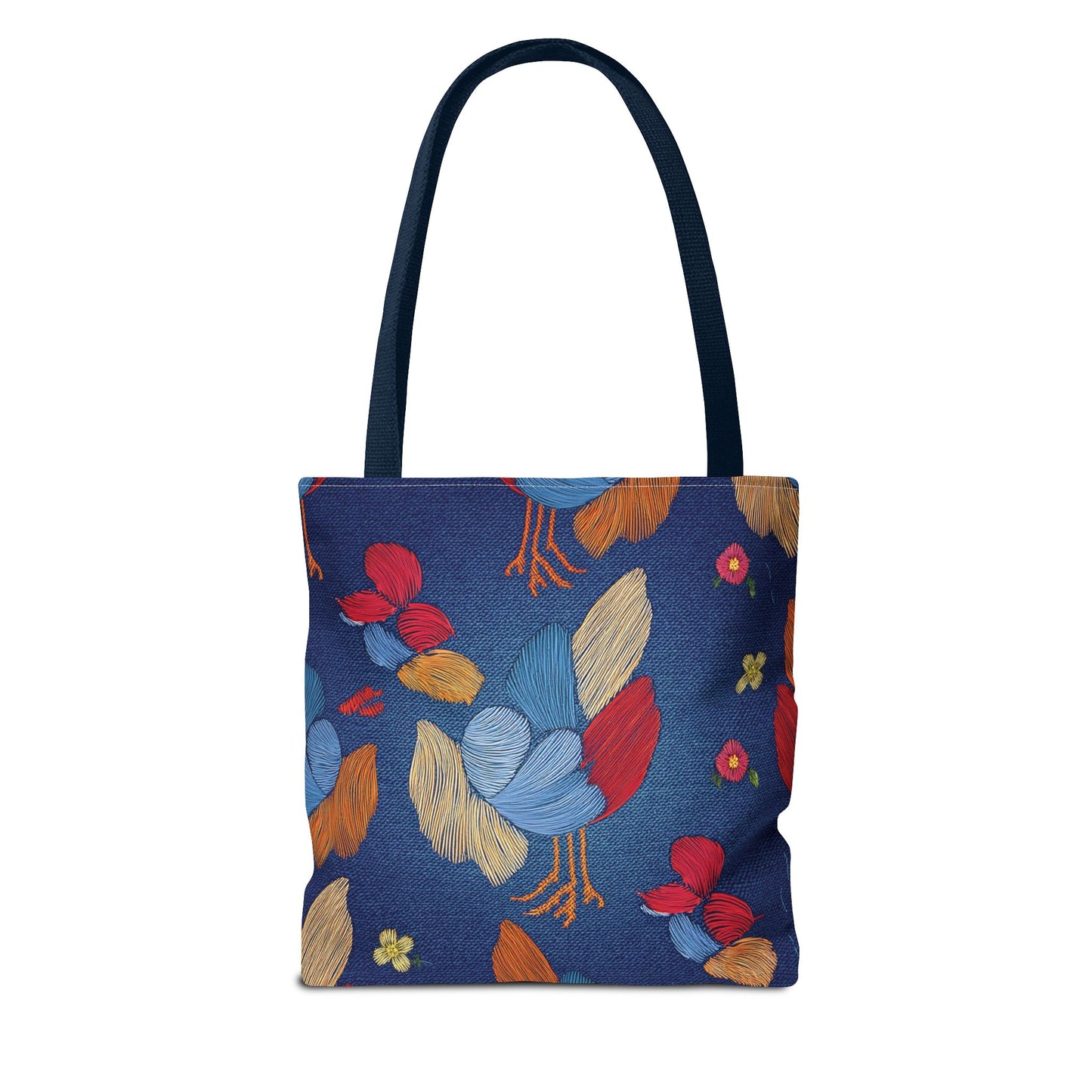 Denim Fabric Imitation Print Unisex Canvas Bag Poly Spun 3 Sizes Tote Bag 194-2