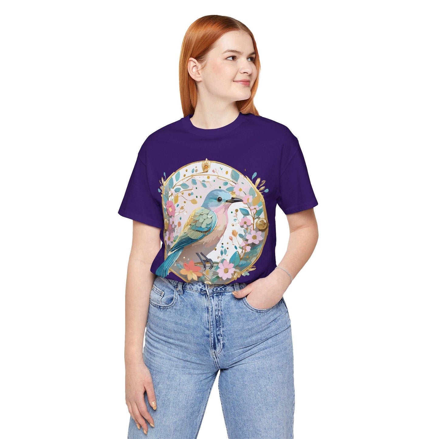 Medallion Graphic Unisex 100 Cotton Vintage Animal Medal Artwork Tee 77