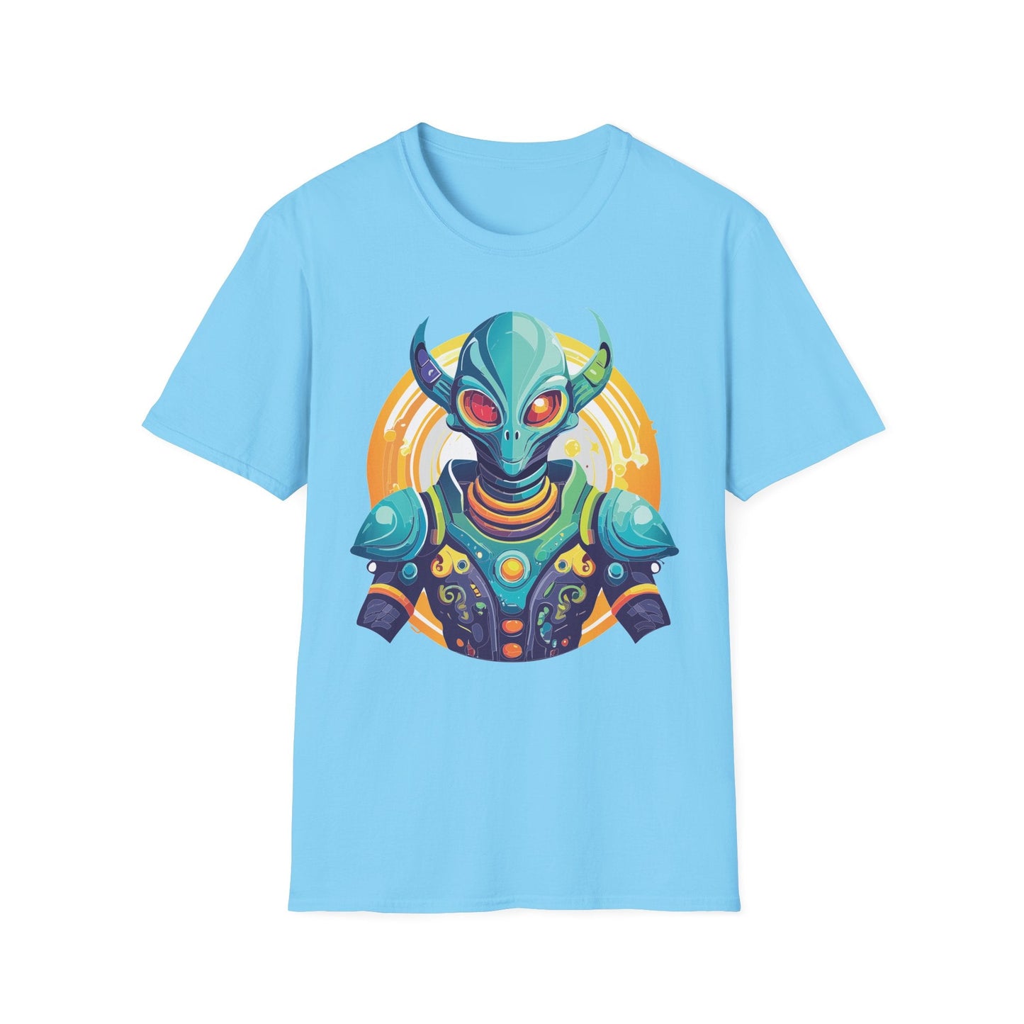Alien Graphic Unisex Cotton Softstyle UFO Artwork Tee 9