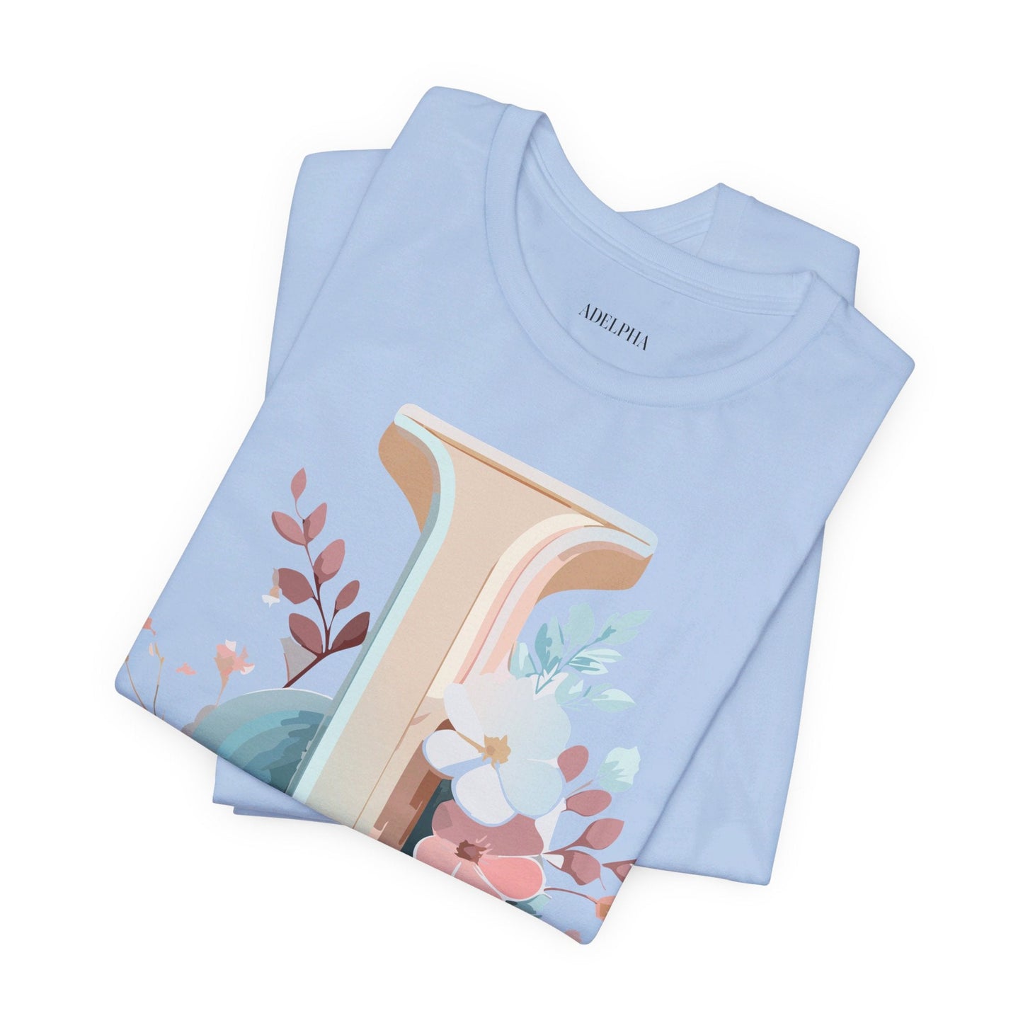 Letter J Shirt Graphic Tee For Unisex Style By Adelpha Vintage Inspired Art Tee Design