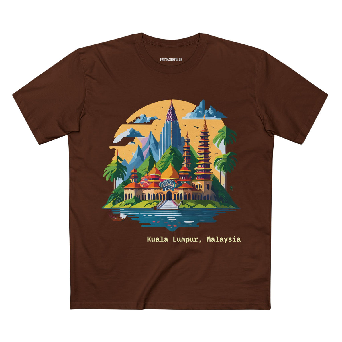 Kuala Lumpur Malaysia skyline illustration T-Shirt | Travel souvenir tee