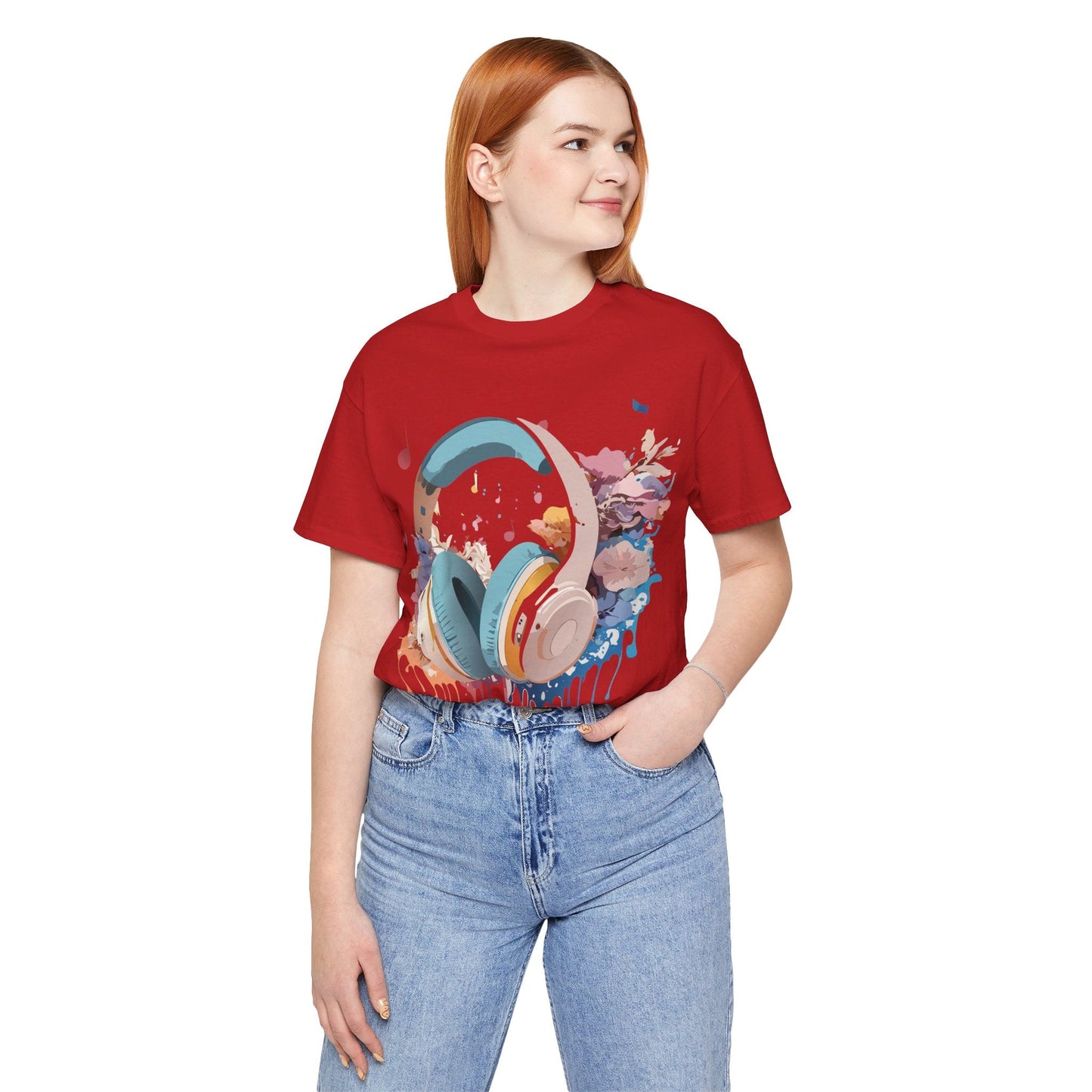 Music Graphic Unisex 100 Cotton Vintage Art with Musical Elements Tee 1