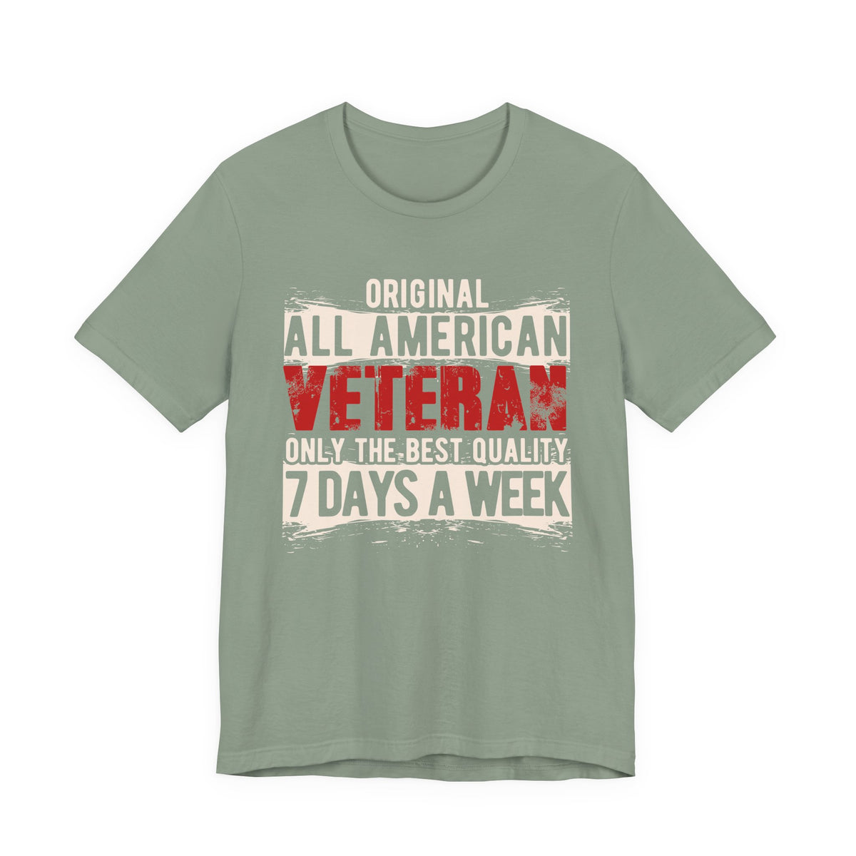 All American Veteran tee Vintage patriotic veteran Unisex Cotton T-Shirt v4