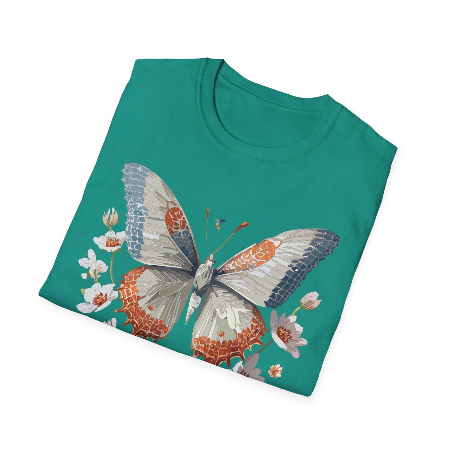 Butterfly Shirt Unisex Short Sleeve Cotton Tee Monarch Design For Men Women Comfort