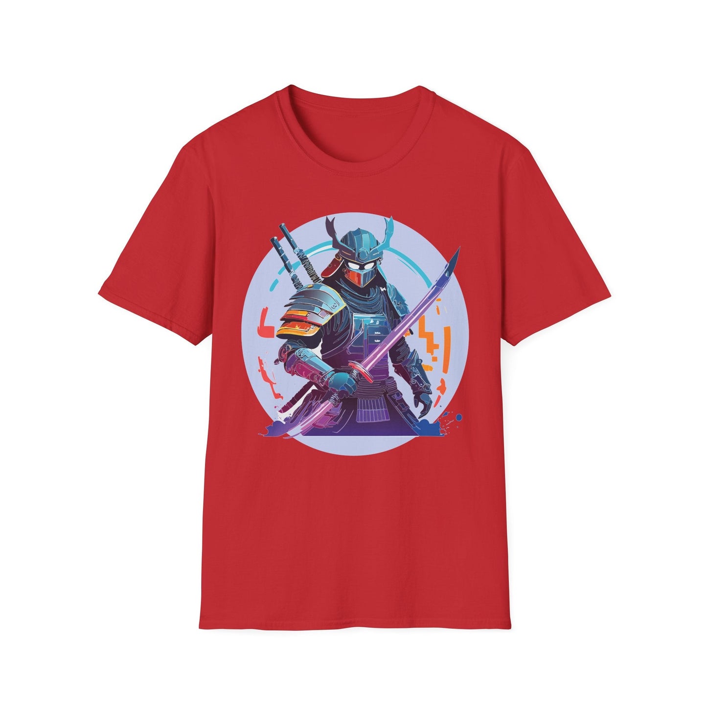 Samurai Shirt Unisex Softstyle Tee 100 Percent Ring Spun Cotton Light 4.5 Oz Graphic Gildan 64000