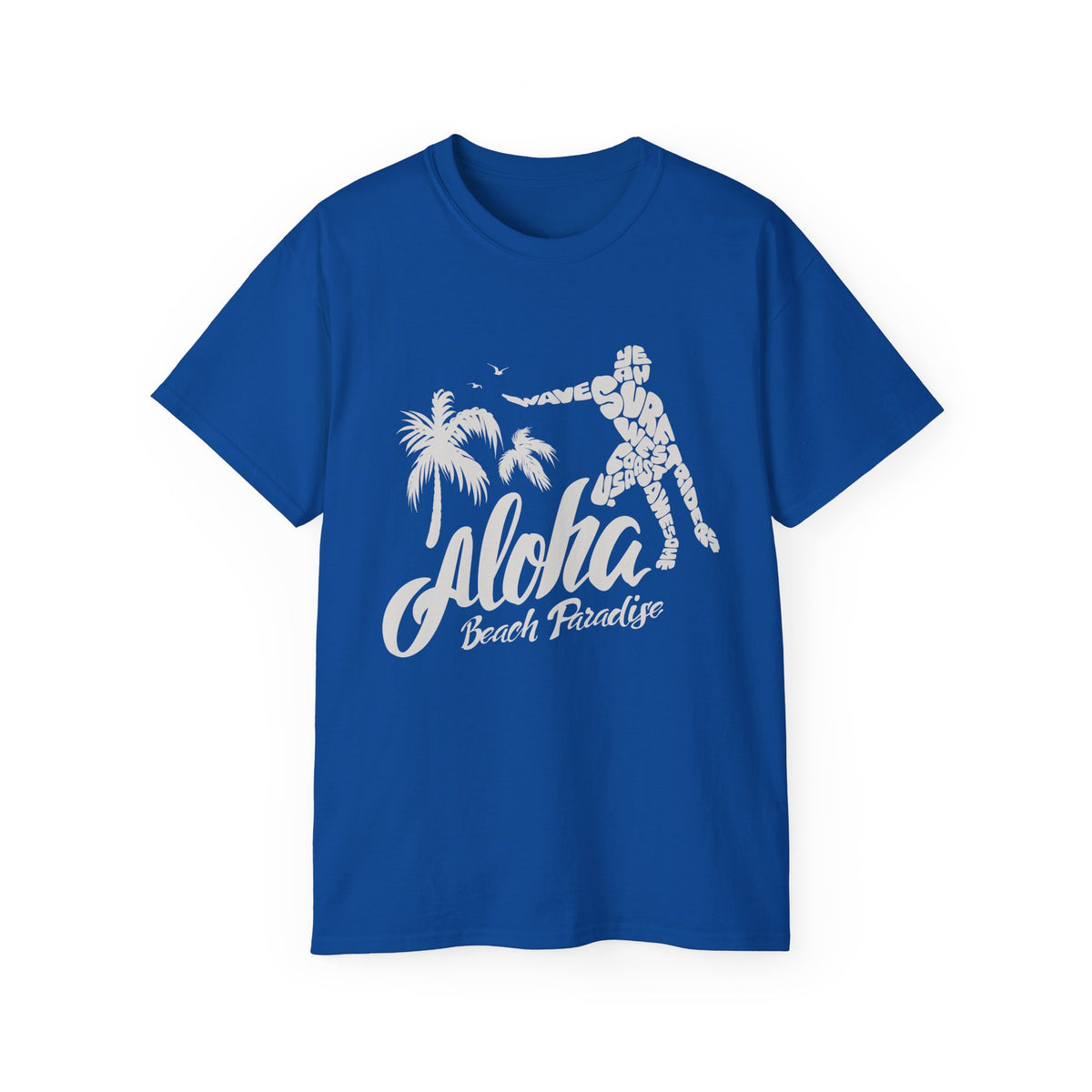 Aloha Beach Paradise T-Shirt | Hawaiian Hula Palm Tree Design