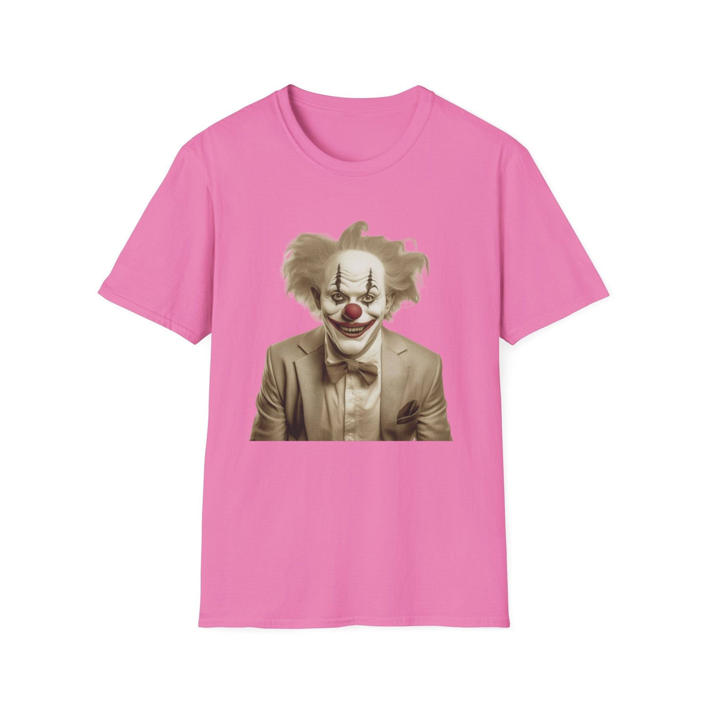 Unisex Clown Shirt Funny Man Circus Tee Softstyle 64000 Cotton Gildan Tee Lightweight Breathable