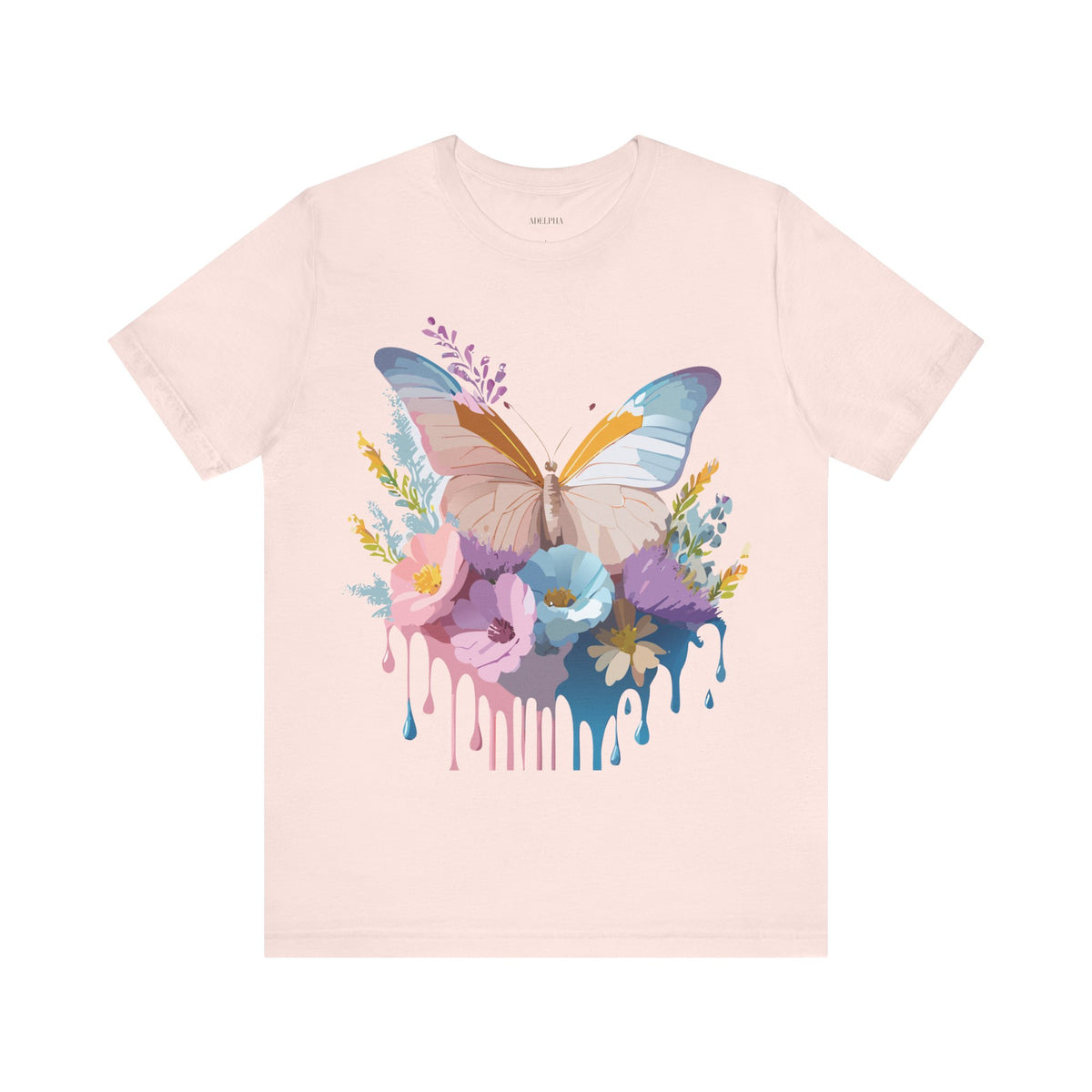Butterfly Graphic Unisex Cotton Bella+Canvas Tee with Art Design n36