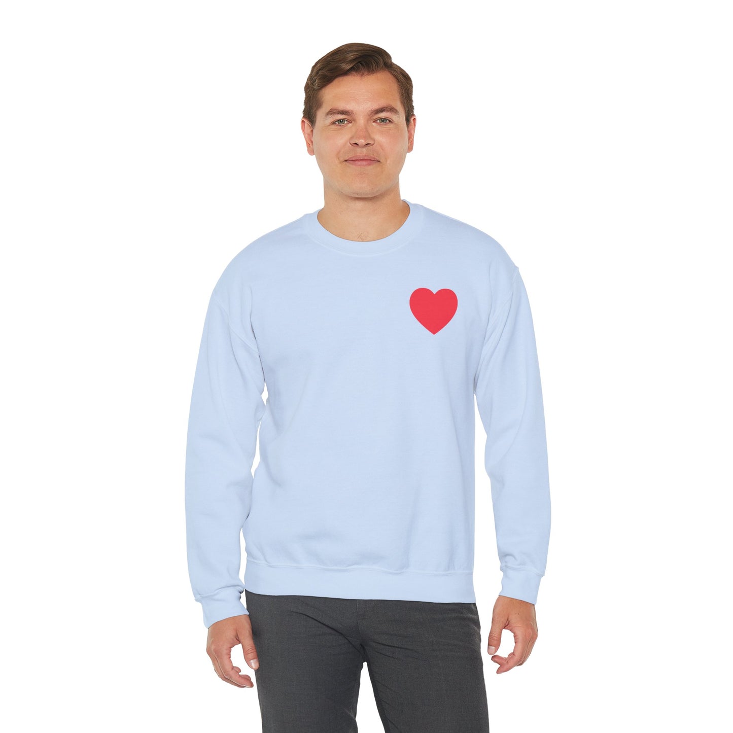 Small Red Heart Sweatshirt, Heart Sweatshirt, Love Sweatshirt, Valentine's Day Sweatshirt- 102