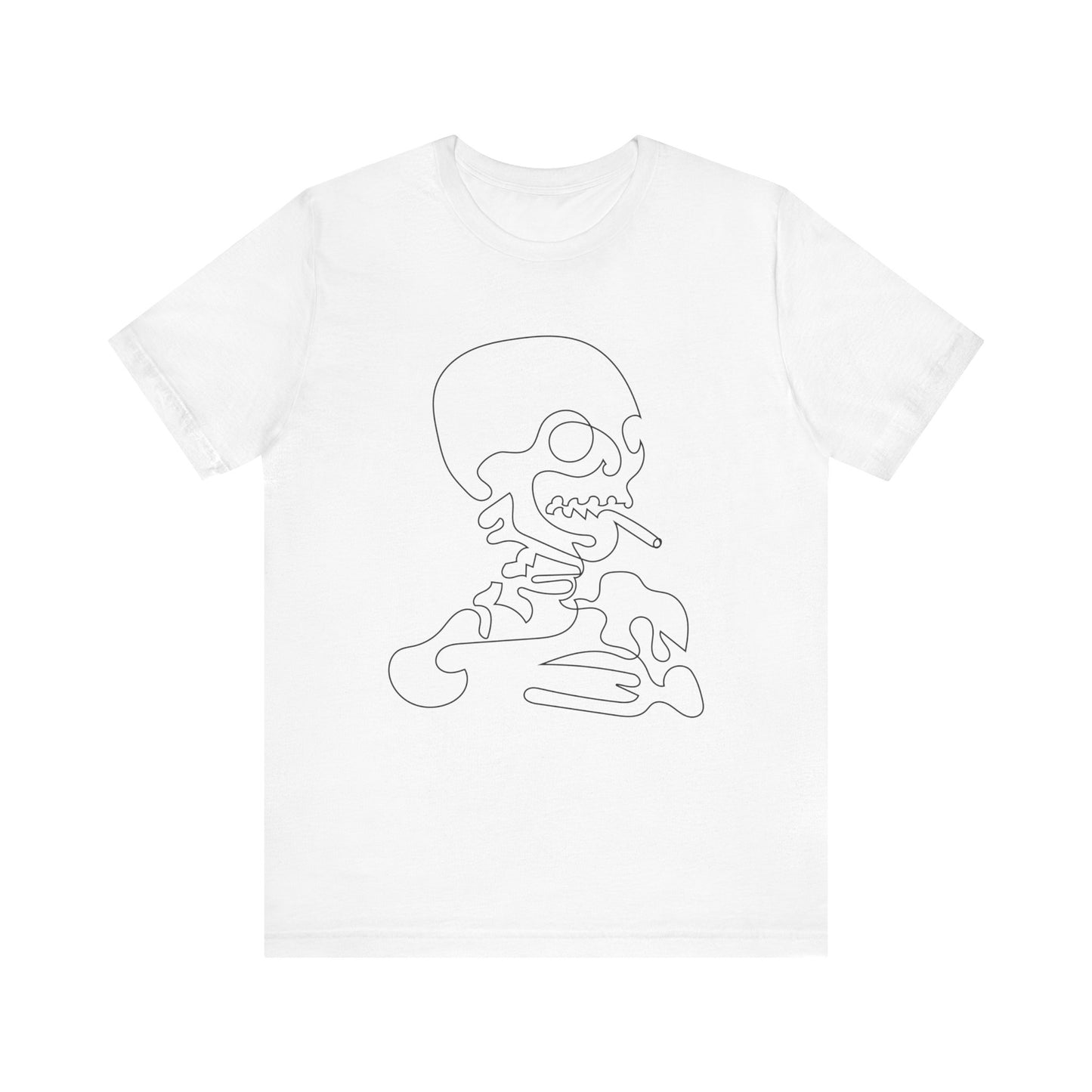 Unisex Cotton Tee Shirt with Skull