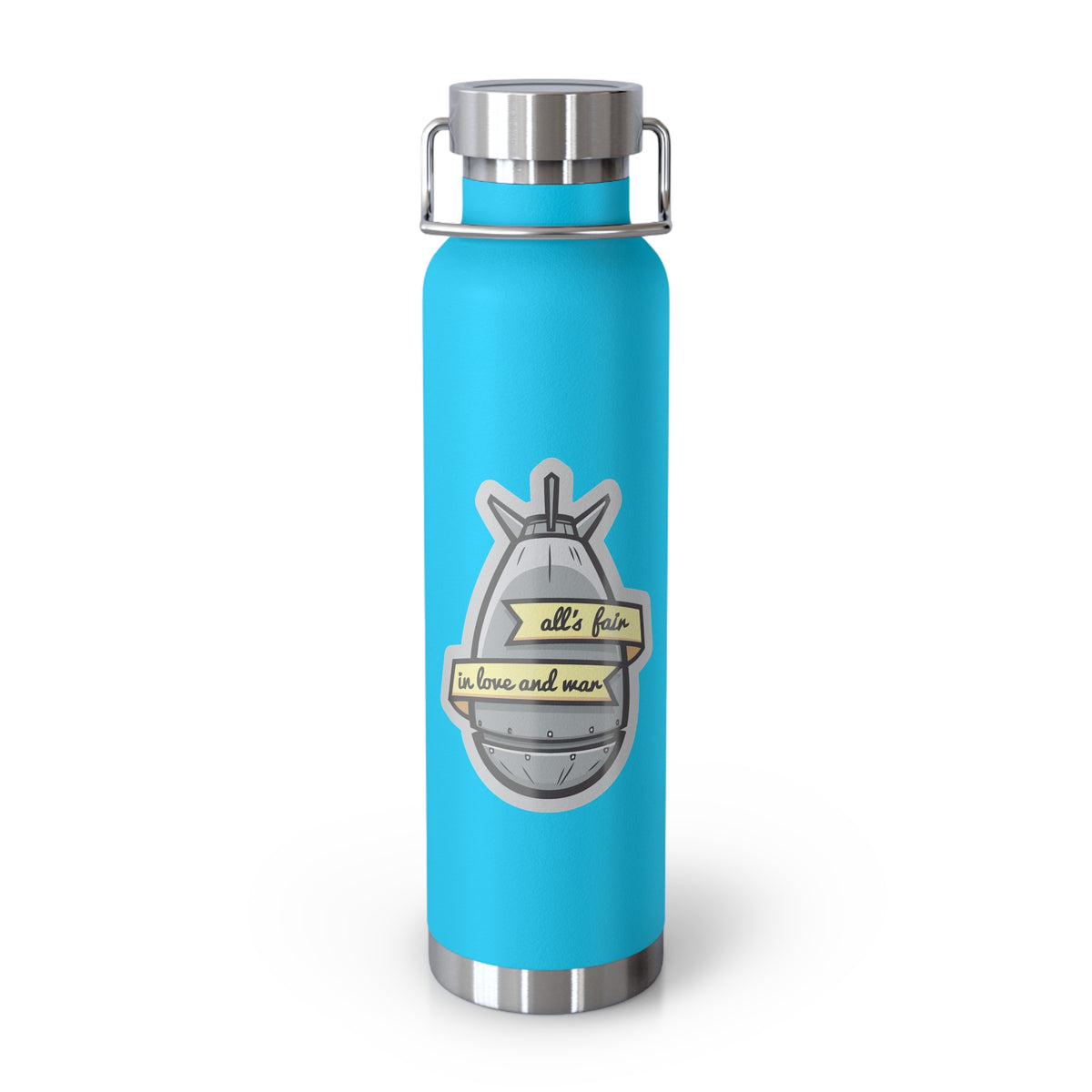 22oz Copper Insulated Water Bottle with Cartoon Design - CV85