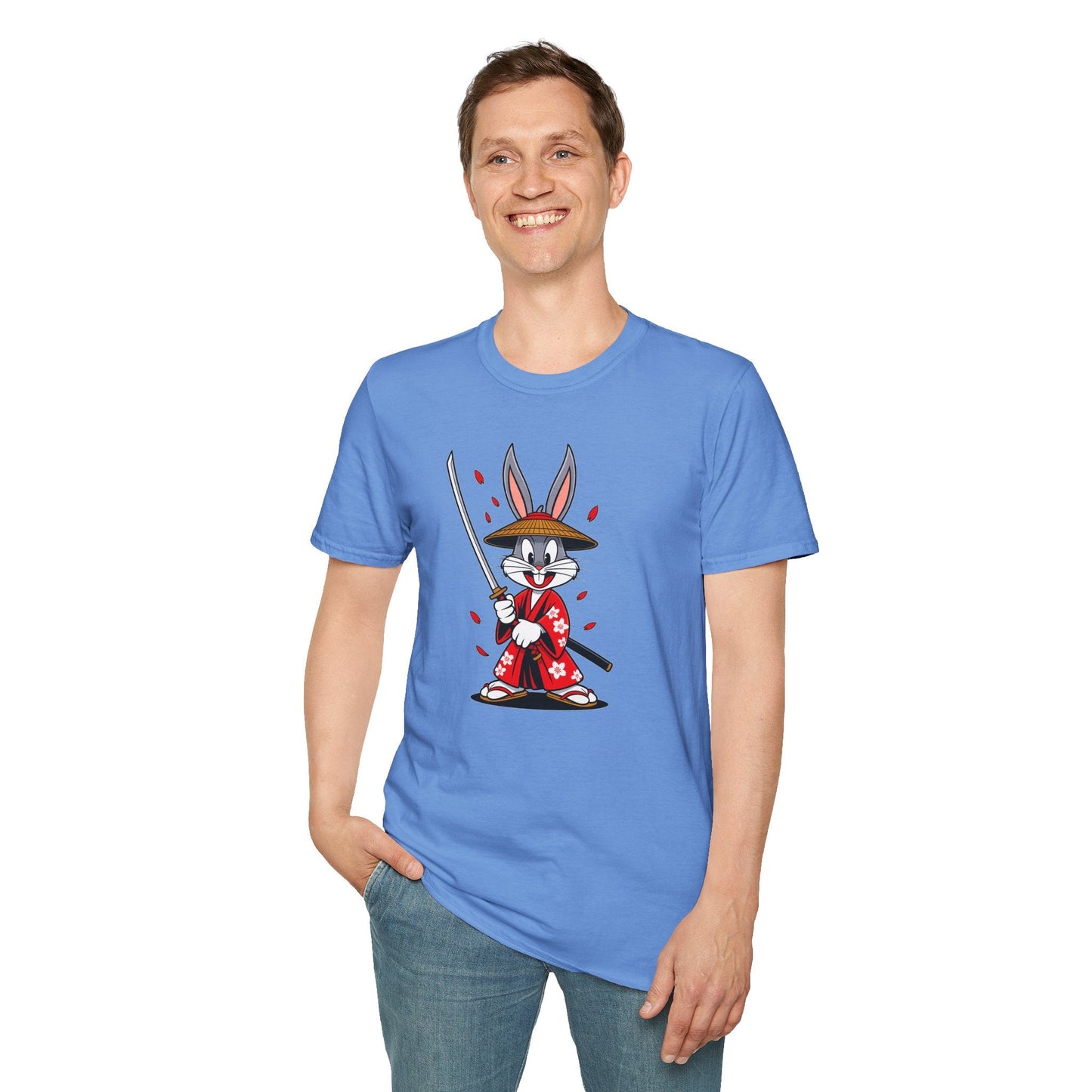 Bugs Bunny Graphic T Shirt Unisex Gildan Softstyle 64000 Cotton Tee Cartoon Animation Design