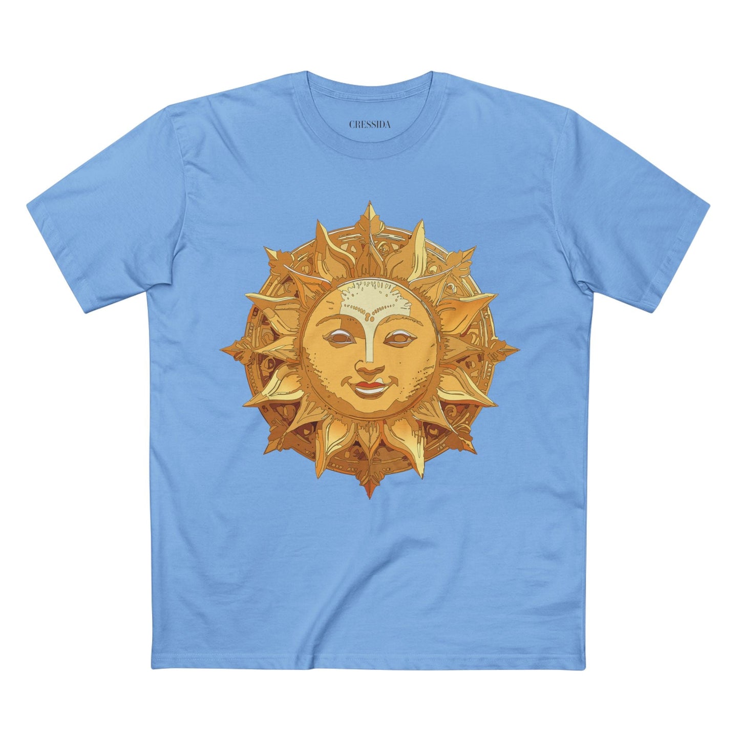 Gold Sun Graphic Unisex 100 Cotton T-Shirt with Golden Art Design 22