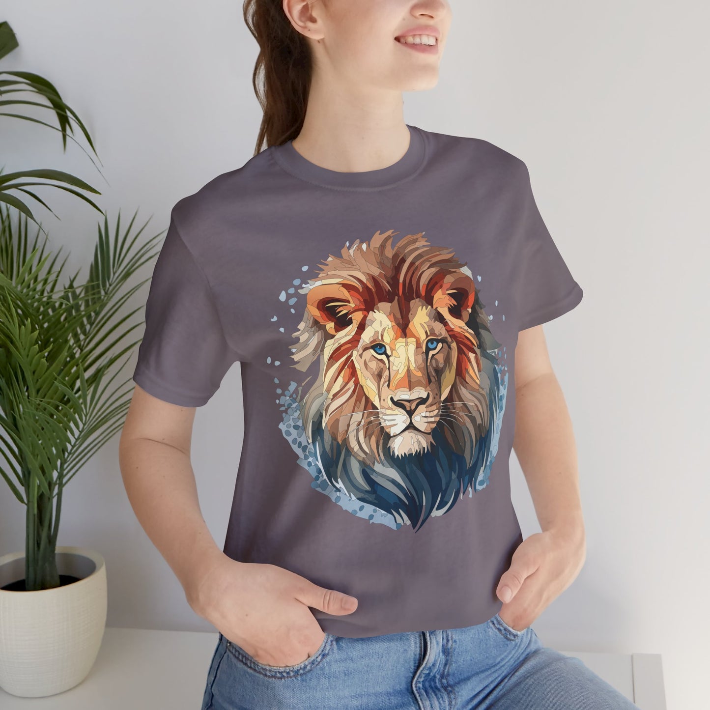 Lion Shirt, Animal Shirt, T-Shirt with Lion, Art Design Tee, Animal Tees, Safari T-Shirt 12