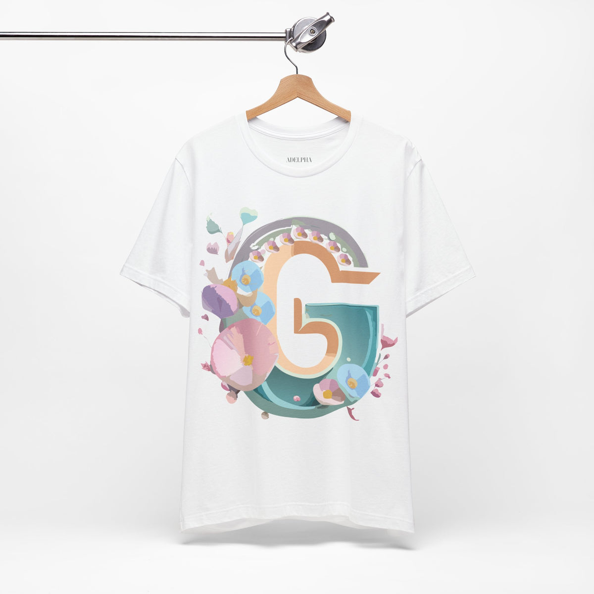 Letter G Graphic Unisex Cotton Bella+Canvas Tee with Art Letter Design