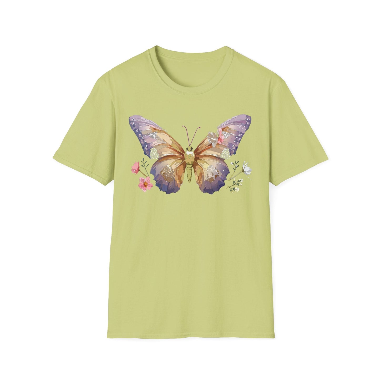 Monarch Butterfly Shirt Unisex Short Sleeve Tee Gildan Softstyle 64000 100 Percent Ring Spun Cotton