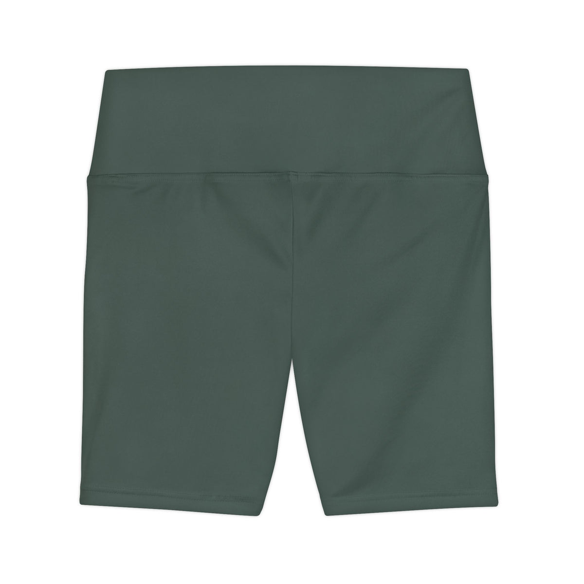 Dark Grey Olive High-Waist Women’s Workout Shorts — Olive Green Biker Activewear