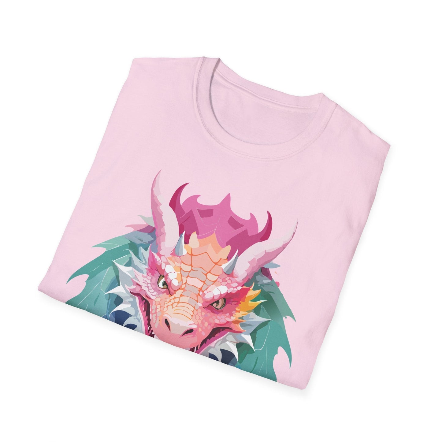 Dragon T Shirt Unisex Softstyle Cotton Tee With Animal Art Design Graphic Print Artwork