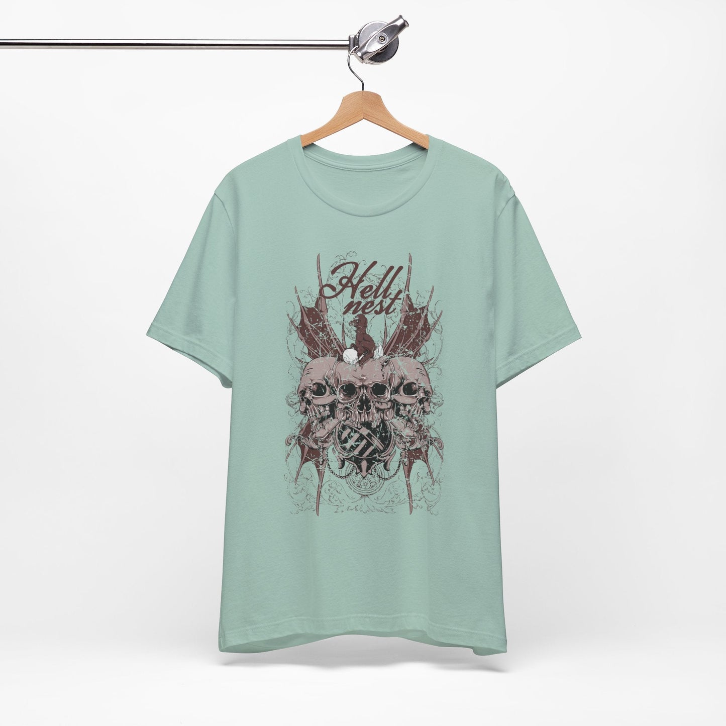 Skull Cluster graphic tee Gothic skulls grunge floral design