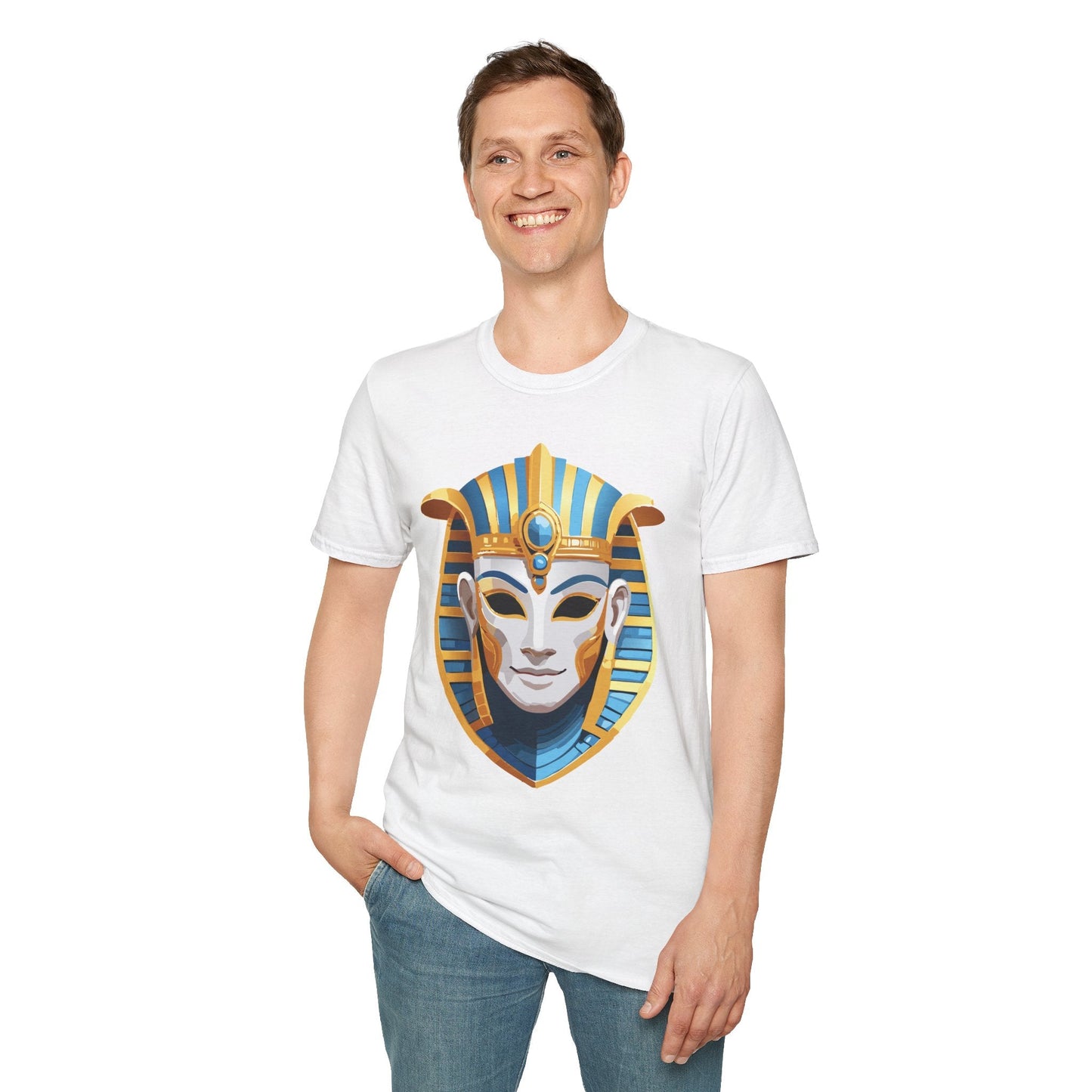 Mask Tee Shirt Unisex Gildan Softstyle 64000 Cotton Tee With Masquerade Design Artwork