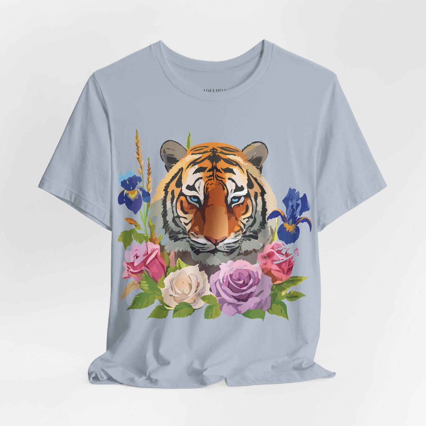 Tiger Graphic Tee Unisex Short Sleeve Tee With Vintage Inspired Artwork By Adelpha