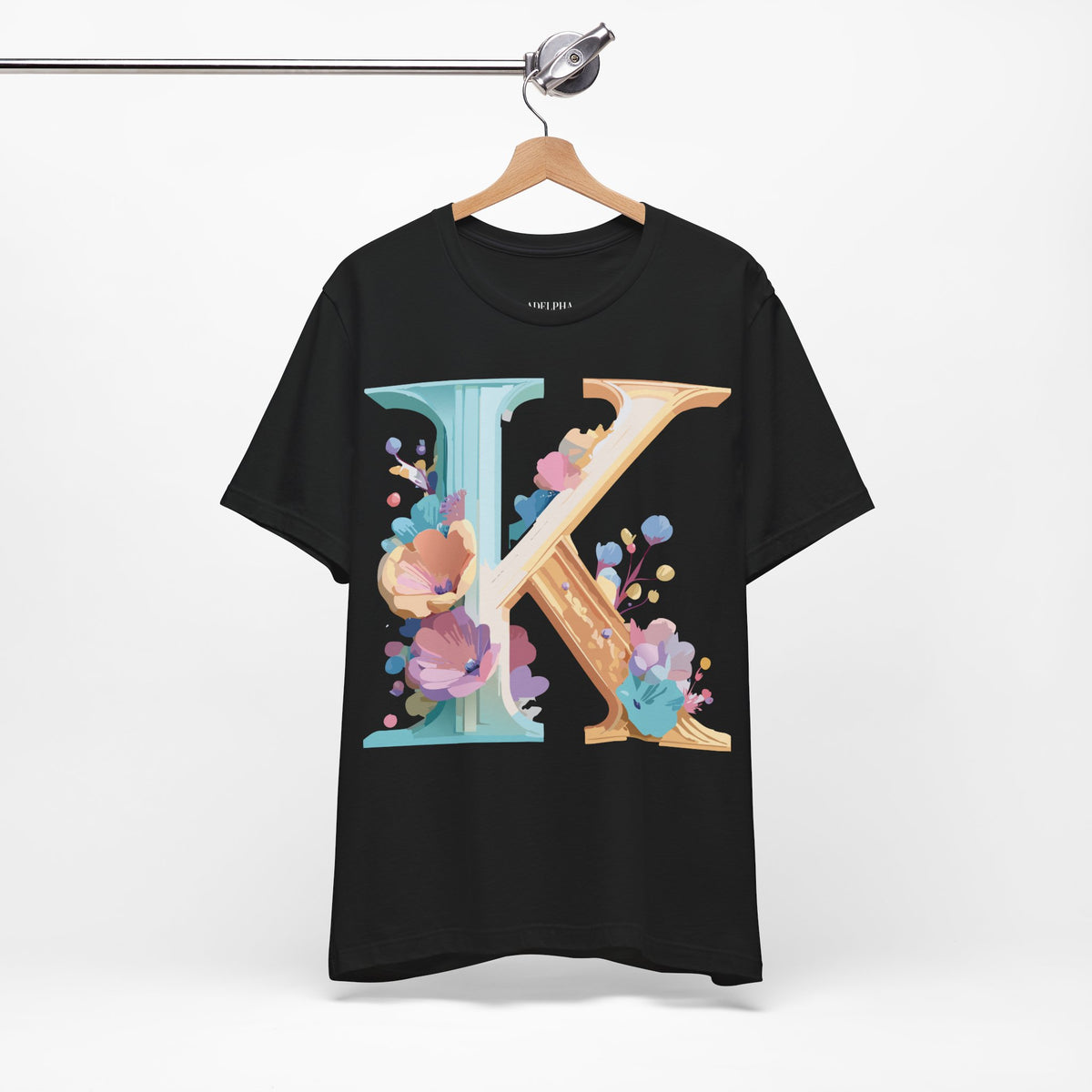 Letter K Graphic Unisex Cotton Bella+Canvas Tee with Art Letter Design