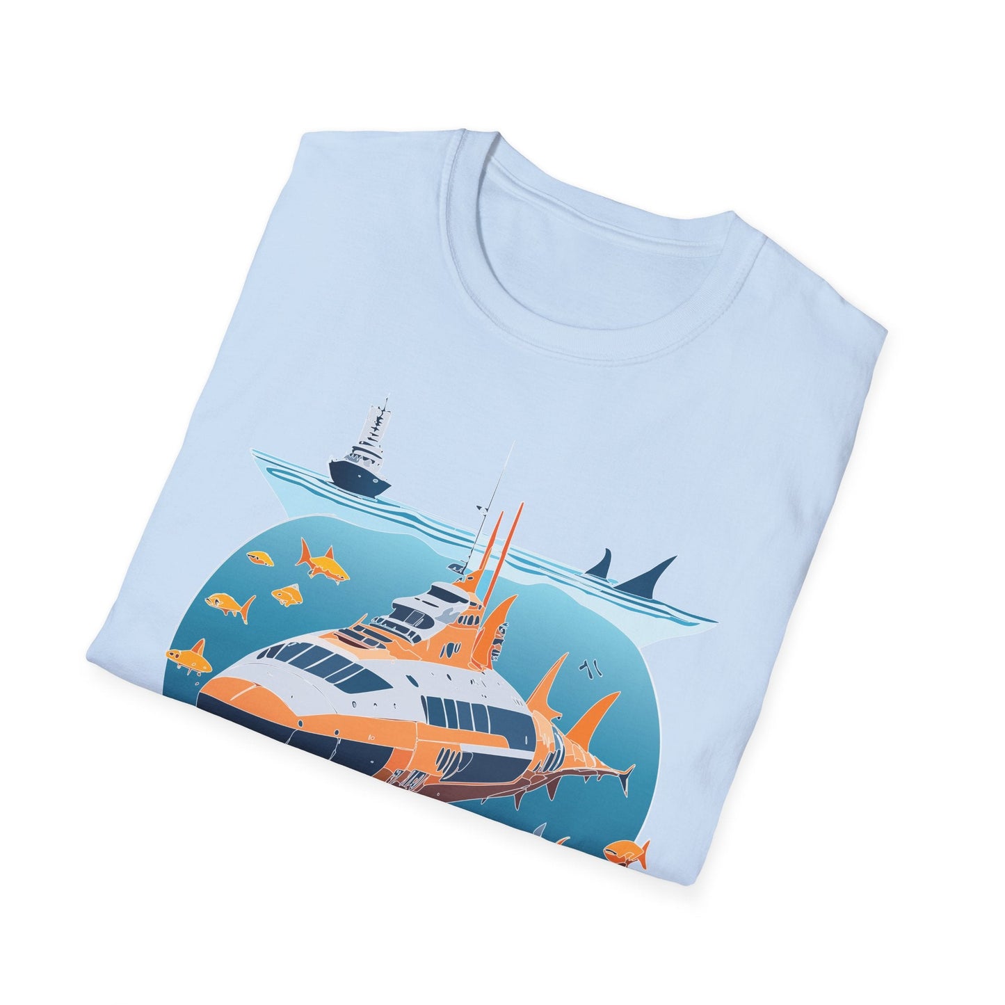 Ocean Tee Shirt Unisex Short Sleeve Gildan Softstyle 64000 Premium Comfort Ocean Artwork