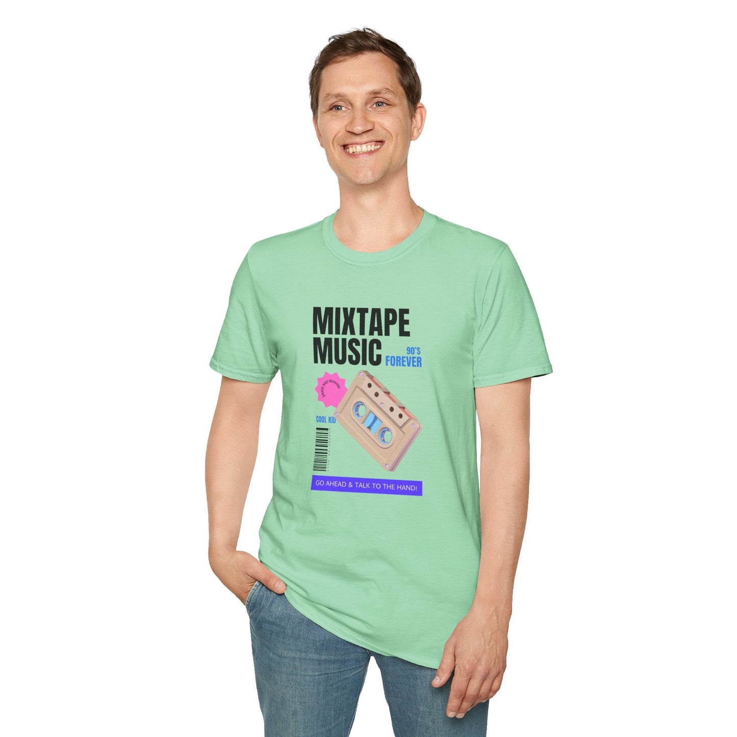 Mixtape Music Vintage Cassette T-Shirt Unisex Cotton Retro Audio Graphic Tee
