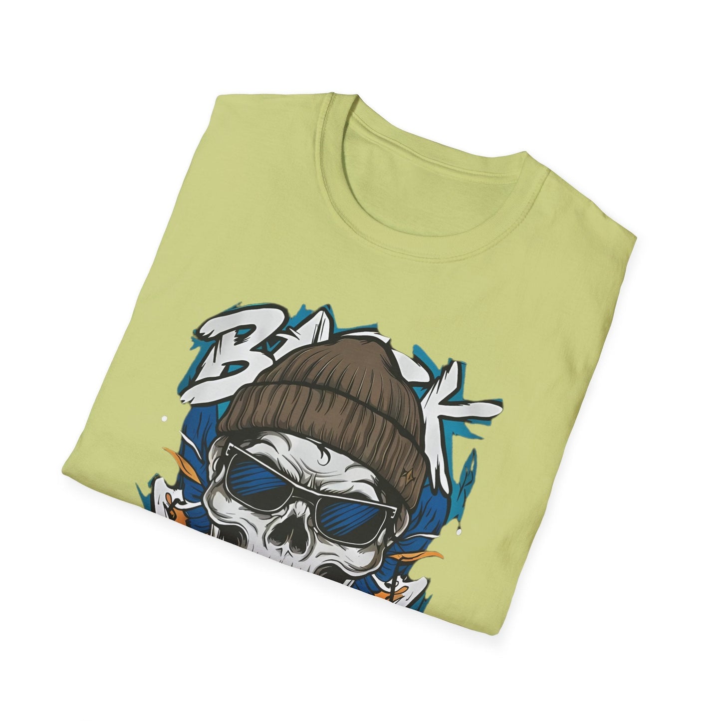 Gildan Softstyle Skull Tee Shirt Unisex Skeleton Design 100 Percent Cotton Graphic Tee